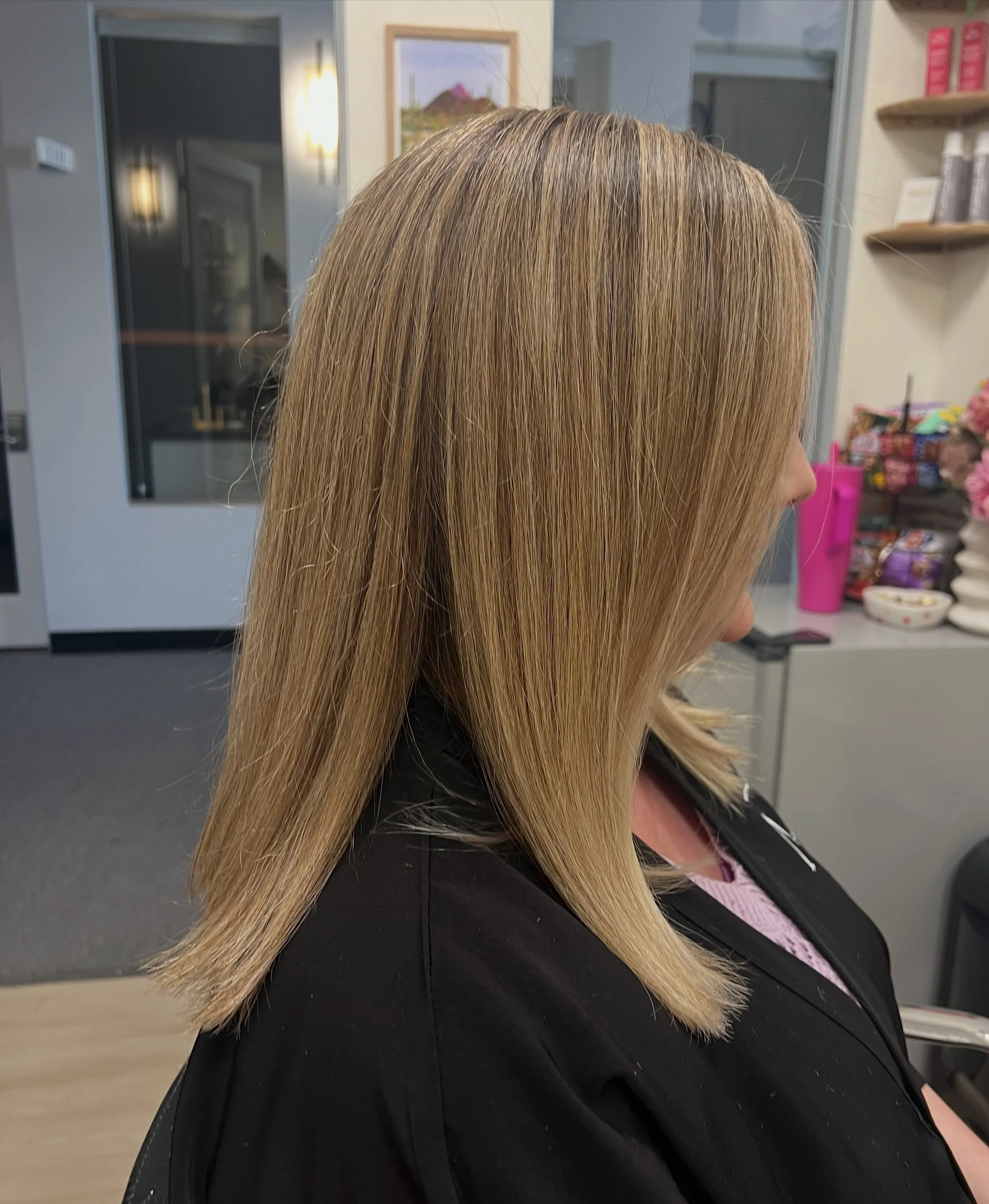 Today&rsquo;s makeover is a perfect example of how customized color can completely refresh your look.
 My client came in with grown out lowlights from our previous appointment in April, and wanted something softer, blonder, brighter, and more cohesiv