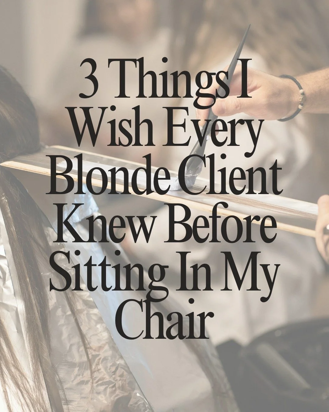 3 things I wish every blonde client knew before sitting in my chair 👇🏼

After years of creating blondes, I&rsquo;ve learned that getting beautiful color is only half the job. Knowing how to maintain it is what makes the difference.

1. You don't al