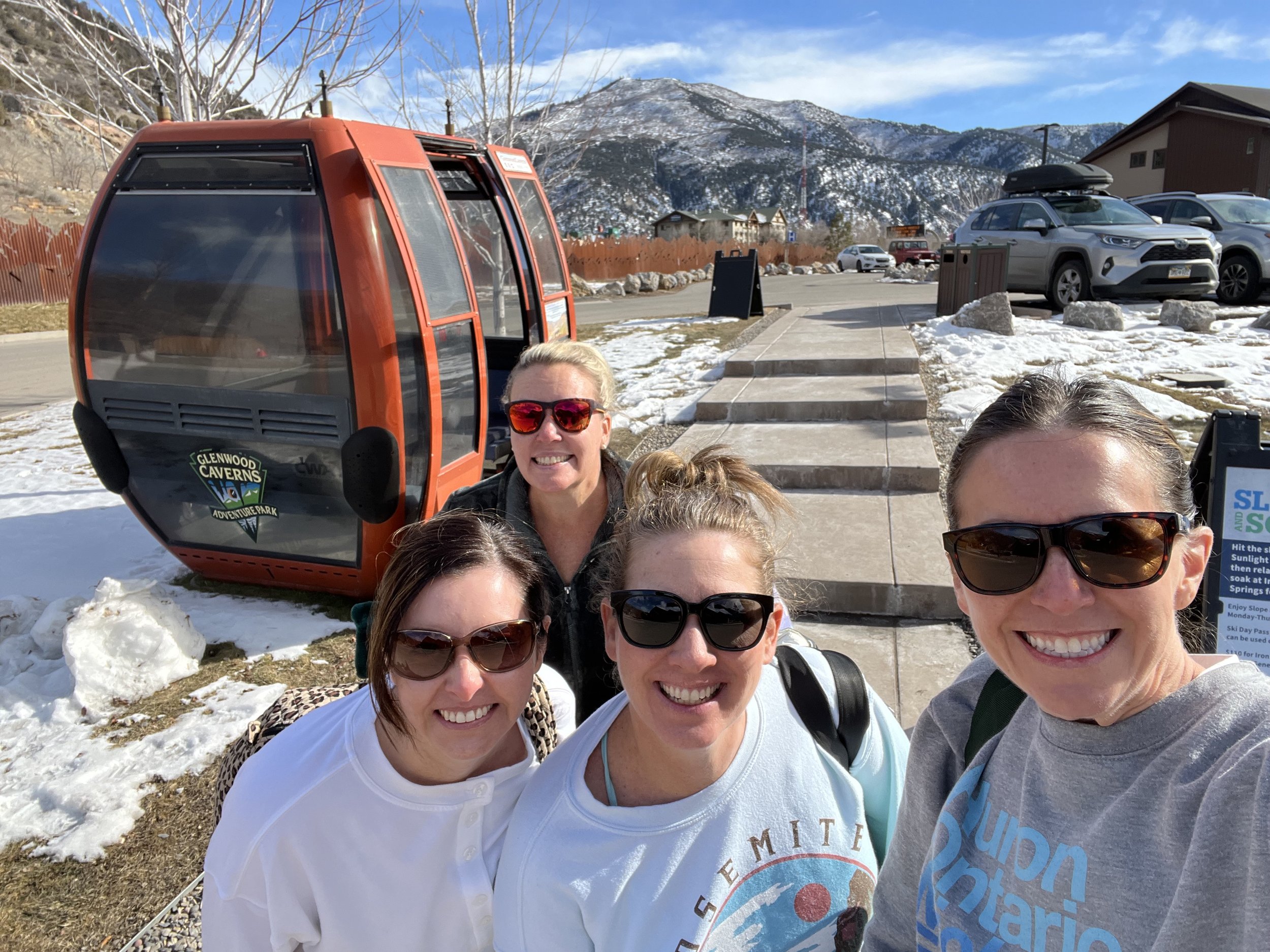 Annji with friends at Iron Mountain Hot Springs in Glenwood Springs, Colorado
