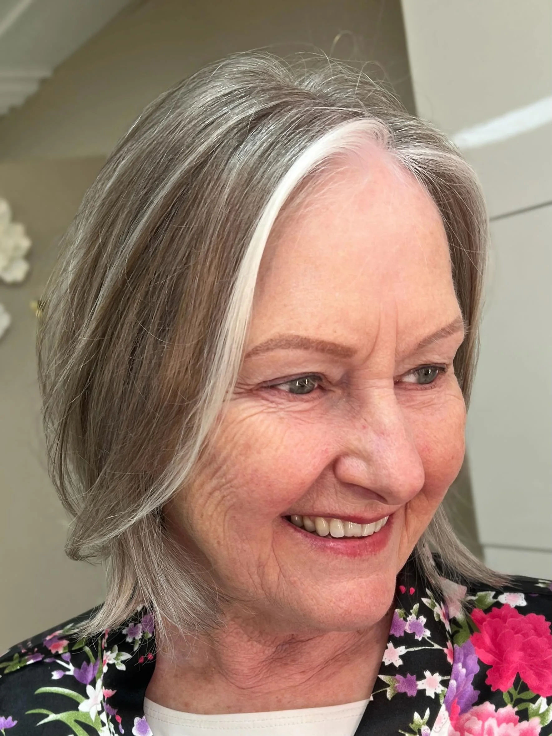 One of my favorite parts of this job is helping women evolve their hair as they evolve themselves instead of locking them into one version forever.

For example, a lot of women think going gray means choosing between:
&ldquo;cover everything forever&