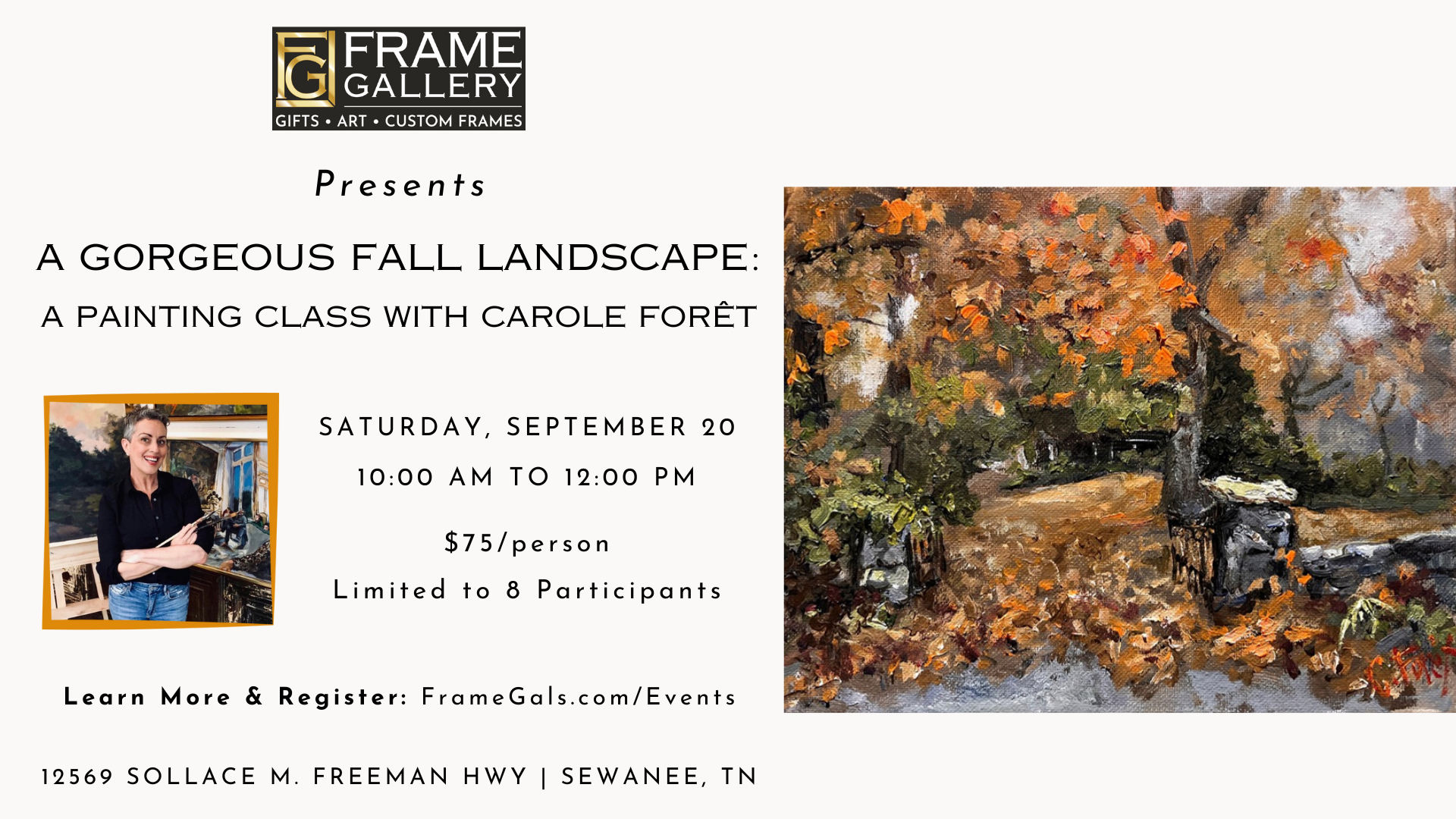 A Gorgeous Fall Landscape: Painting Class with Carole Foret