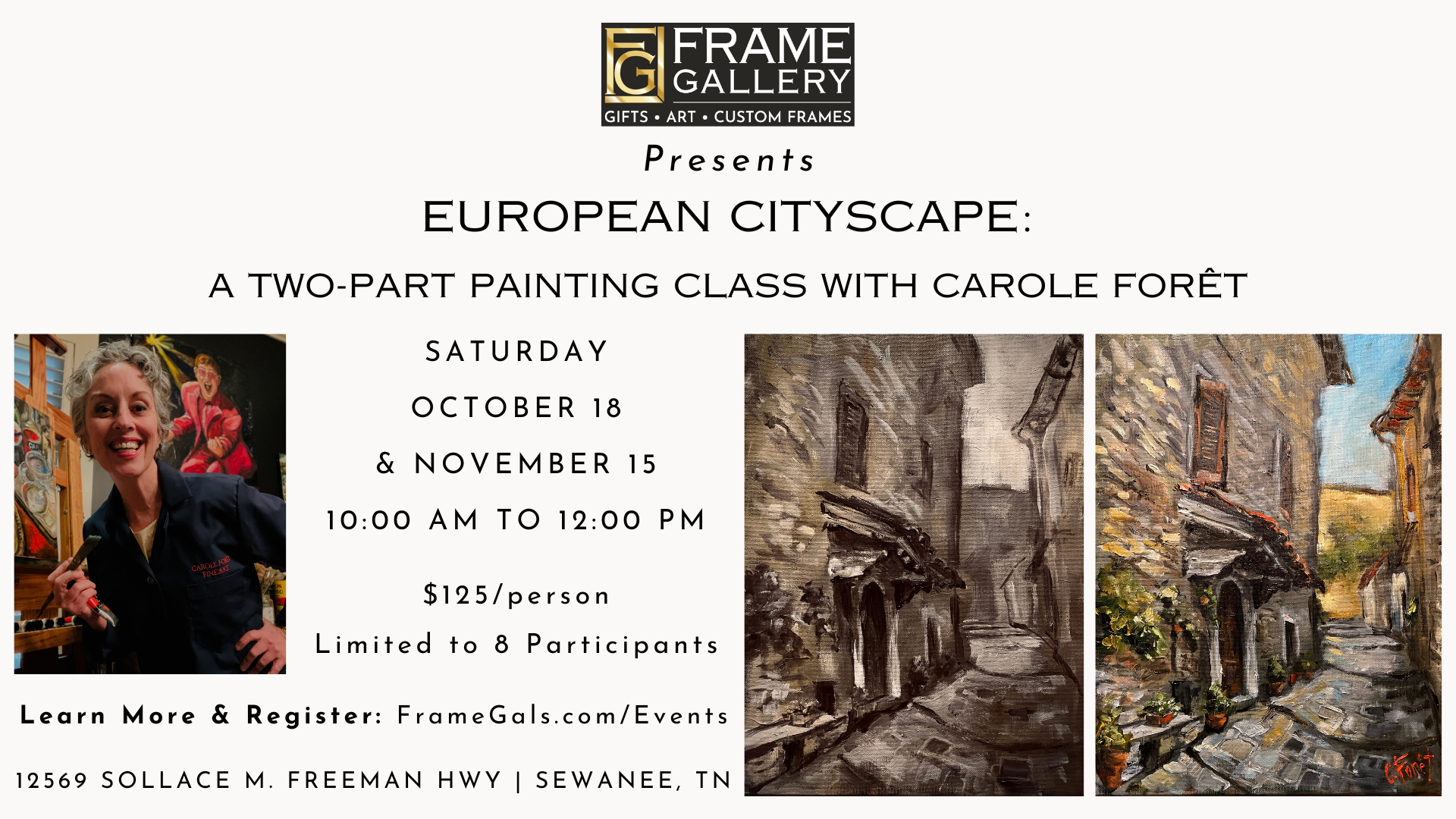 European Cityscape: A Two-Part Painting Class with Carole Foret