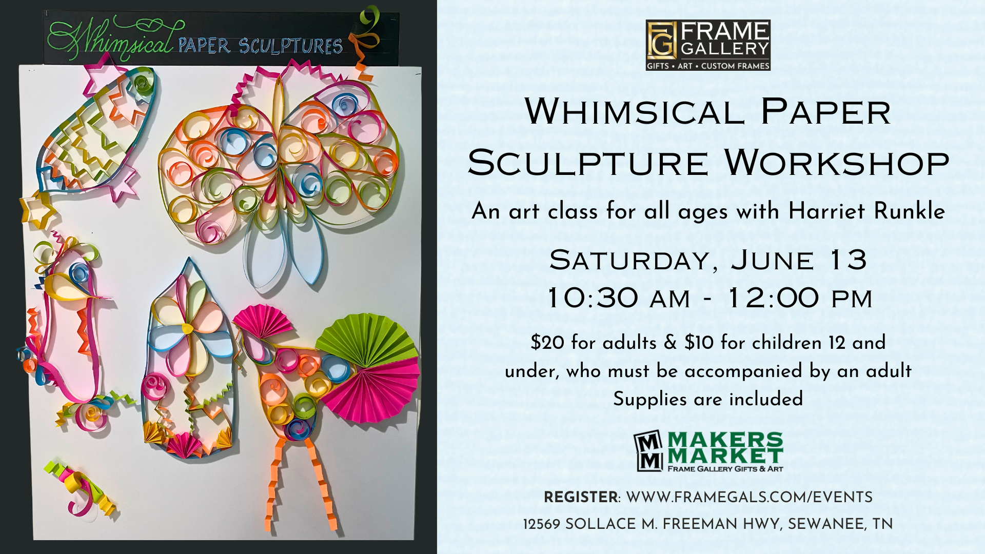 Whimsical Paper Sculpture Workshop