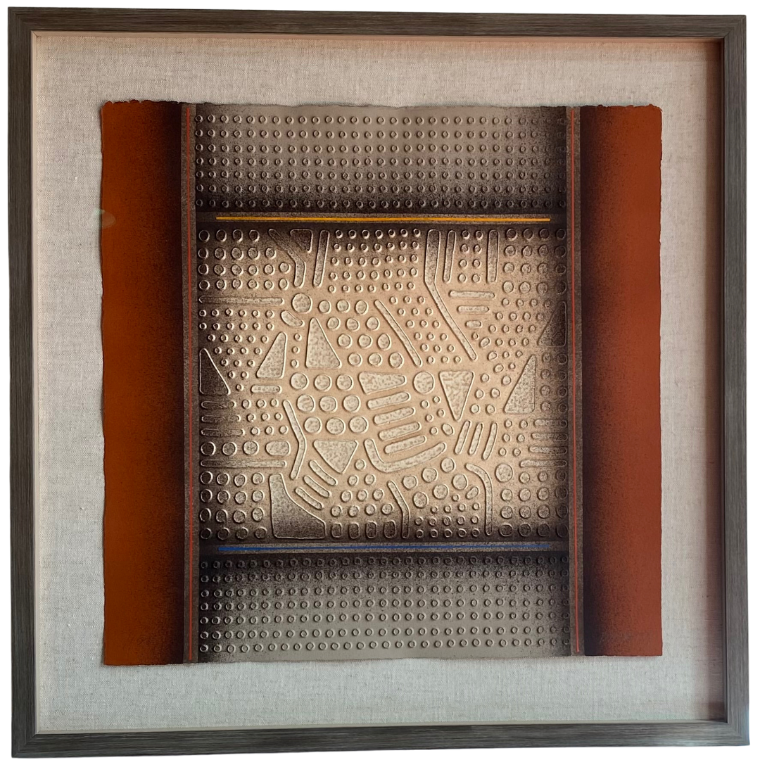 This cherished piece took a tumble off the wall, and its owner came to us for help! Thankfully, the art itself wasn’t damaged, and we gave it new life by building a custom shadowbox. We used museum glass that not only protects the art from harmful UV