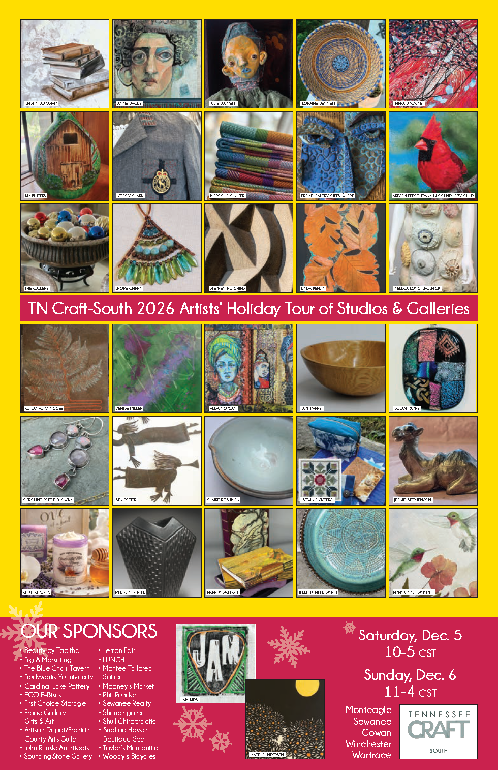 TN Craft-South 2026 Studio &amp; Gallery Tour