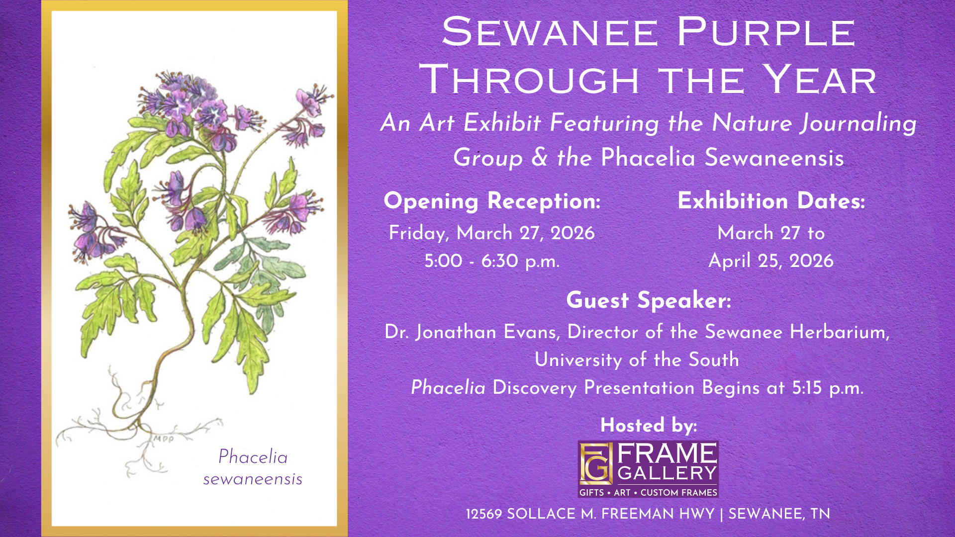 “Sewanee Purple Through the Year” Opening Reception
