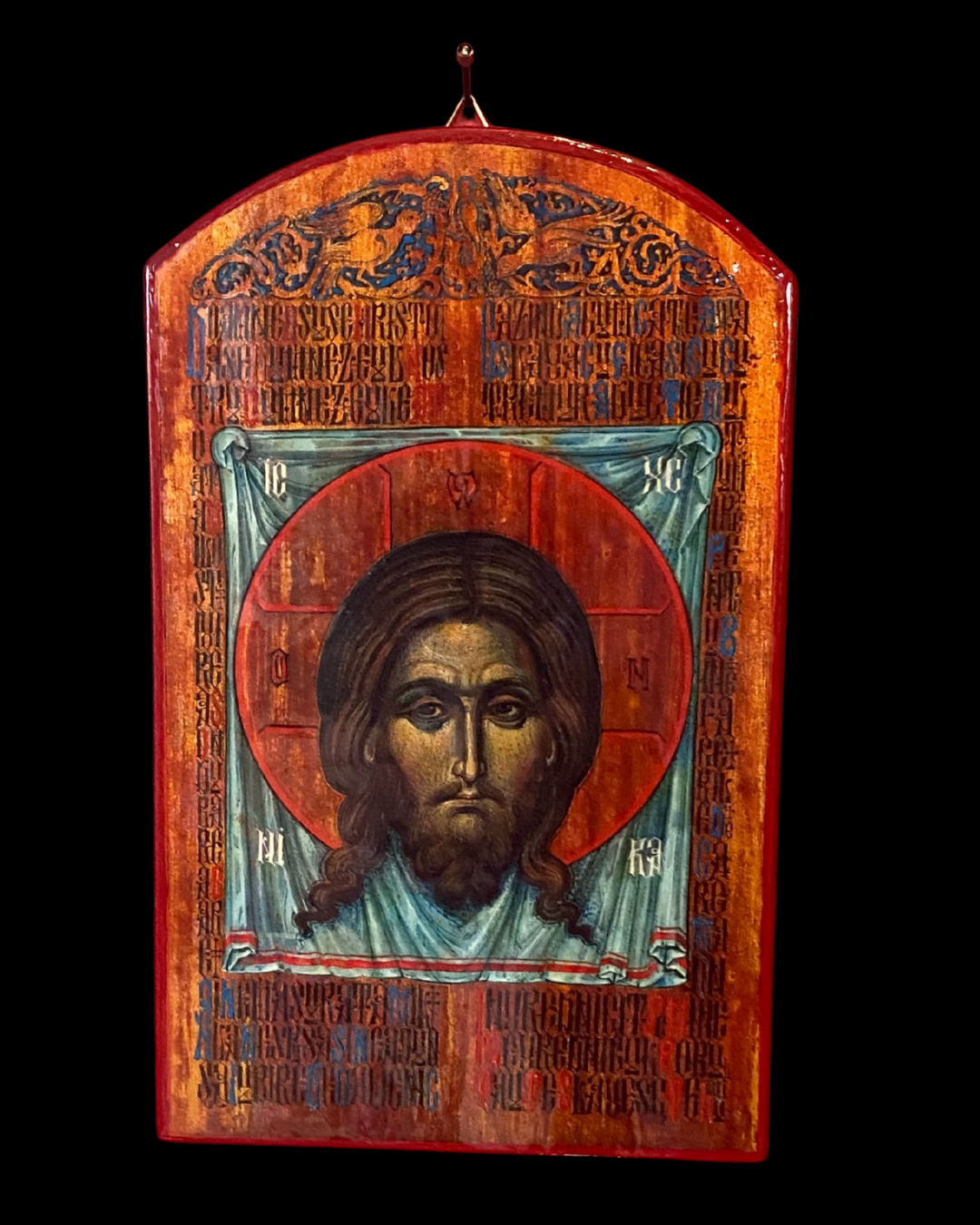 Veronica's Veil 
Lindenwood, natural pigments, and gold leaf 
5" x 8" 
$1,400