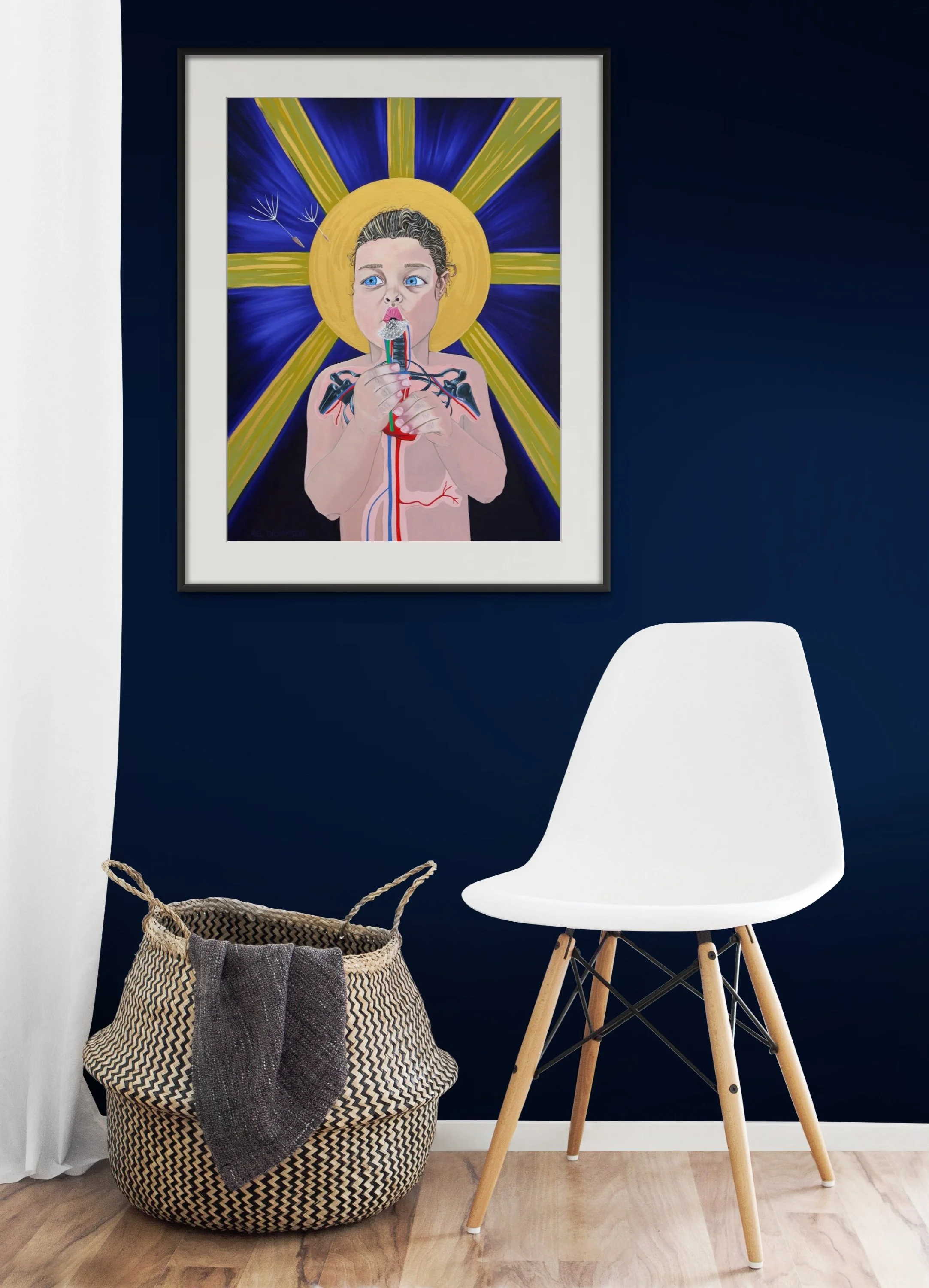 Mel Thompson Art Radiant Reflection Giclee Print Sitting Area Dandelion Sun Seven Rays Surreal.jpg