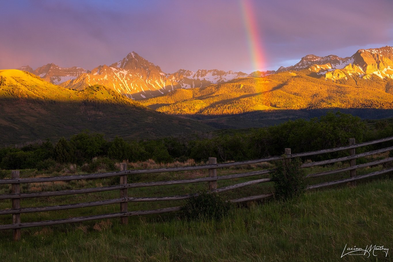 An absolutely insane sunset over the Sneffels Range last night!!!

My mom and I were driving from Denver to Telluride last night and saw multiple rainbows along the way. We were racing up the Dallas Divide as the sun was setting and I wasn&rsquo;t su