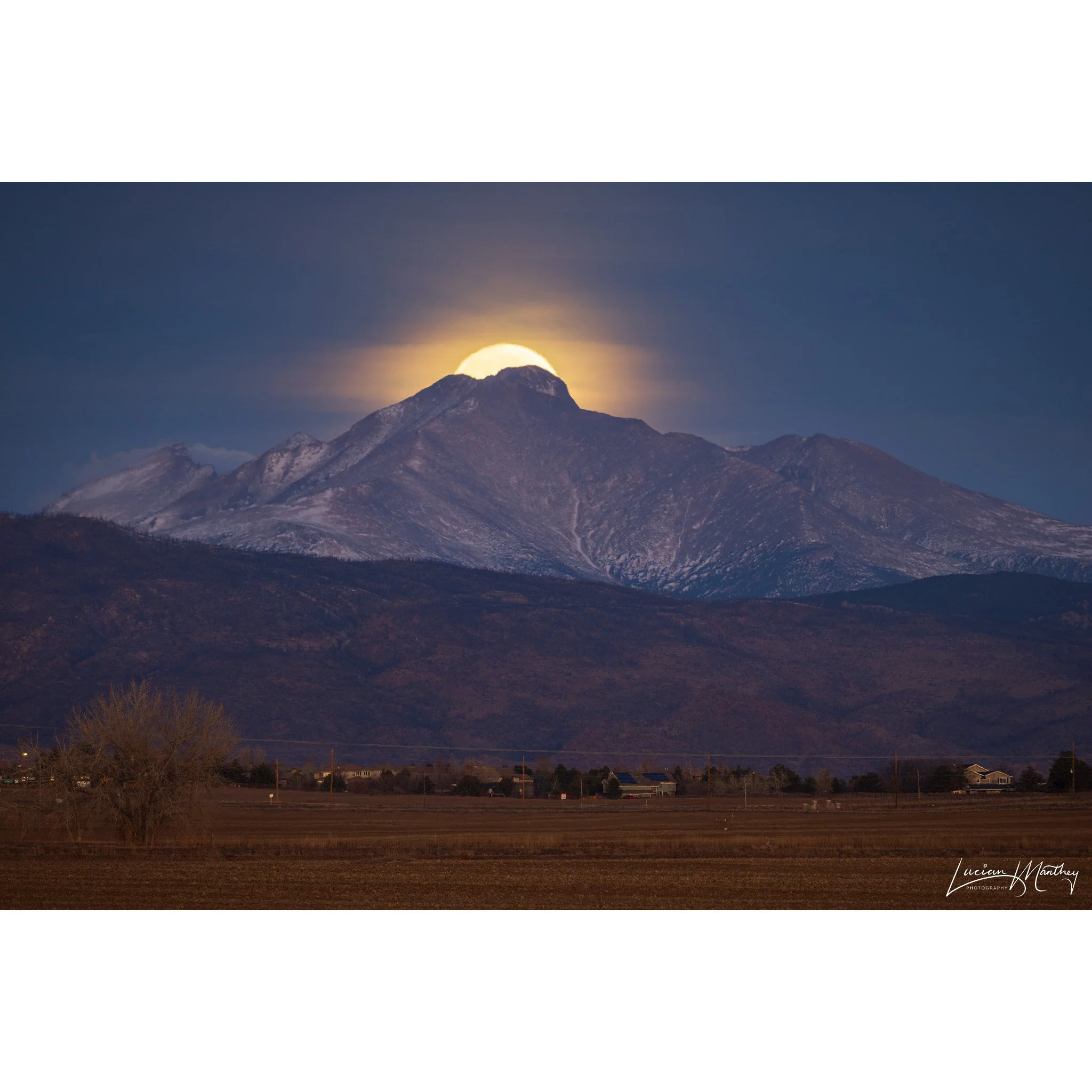 Longs Peak Moonset