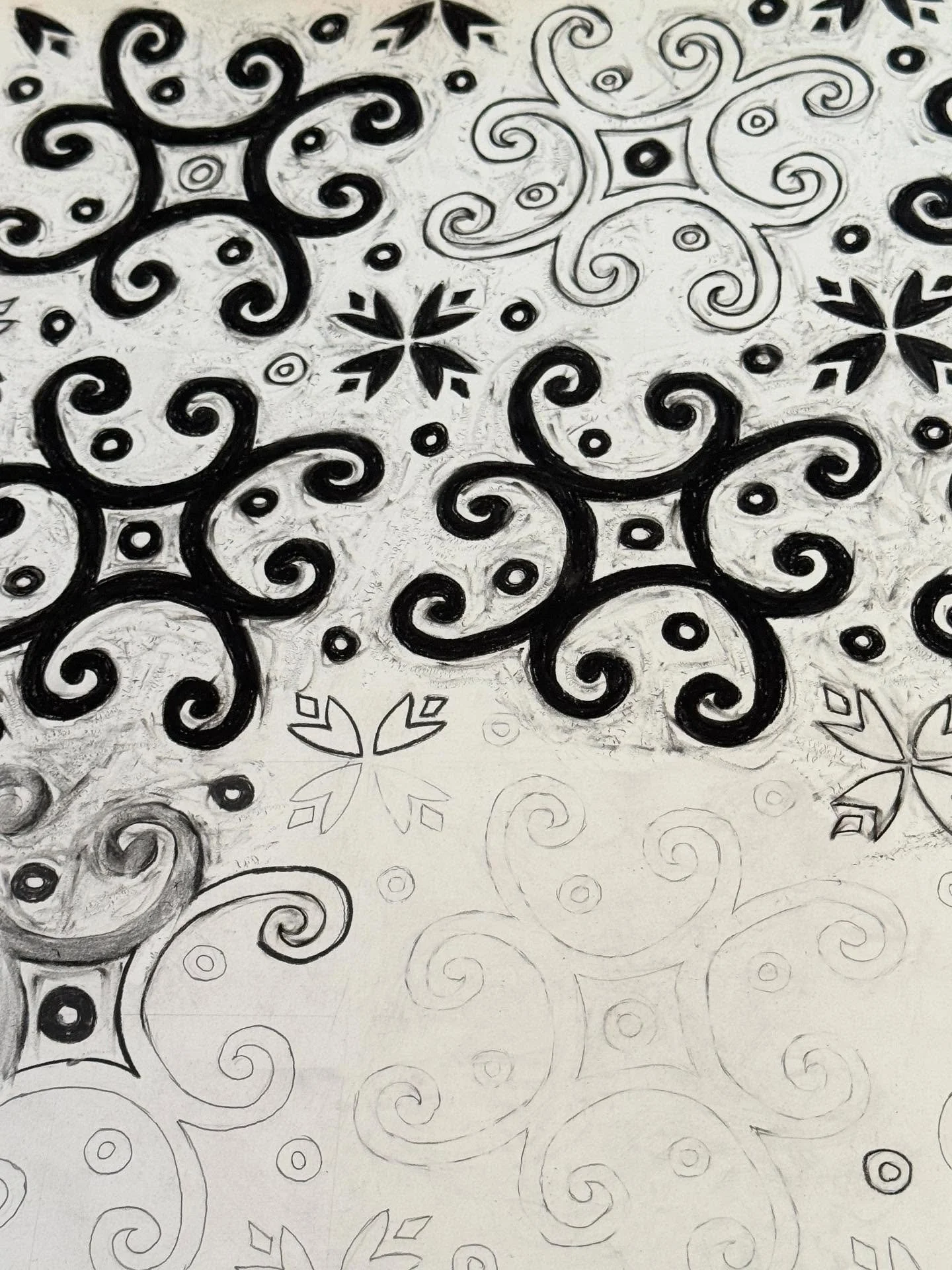 More pattern drawing&hellip;.

#drawing #charcoaldrawing #blackandwhite #patterns