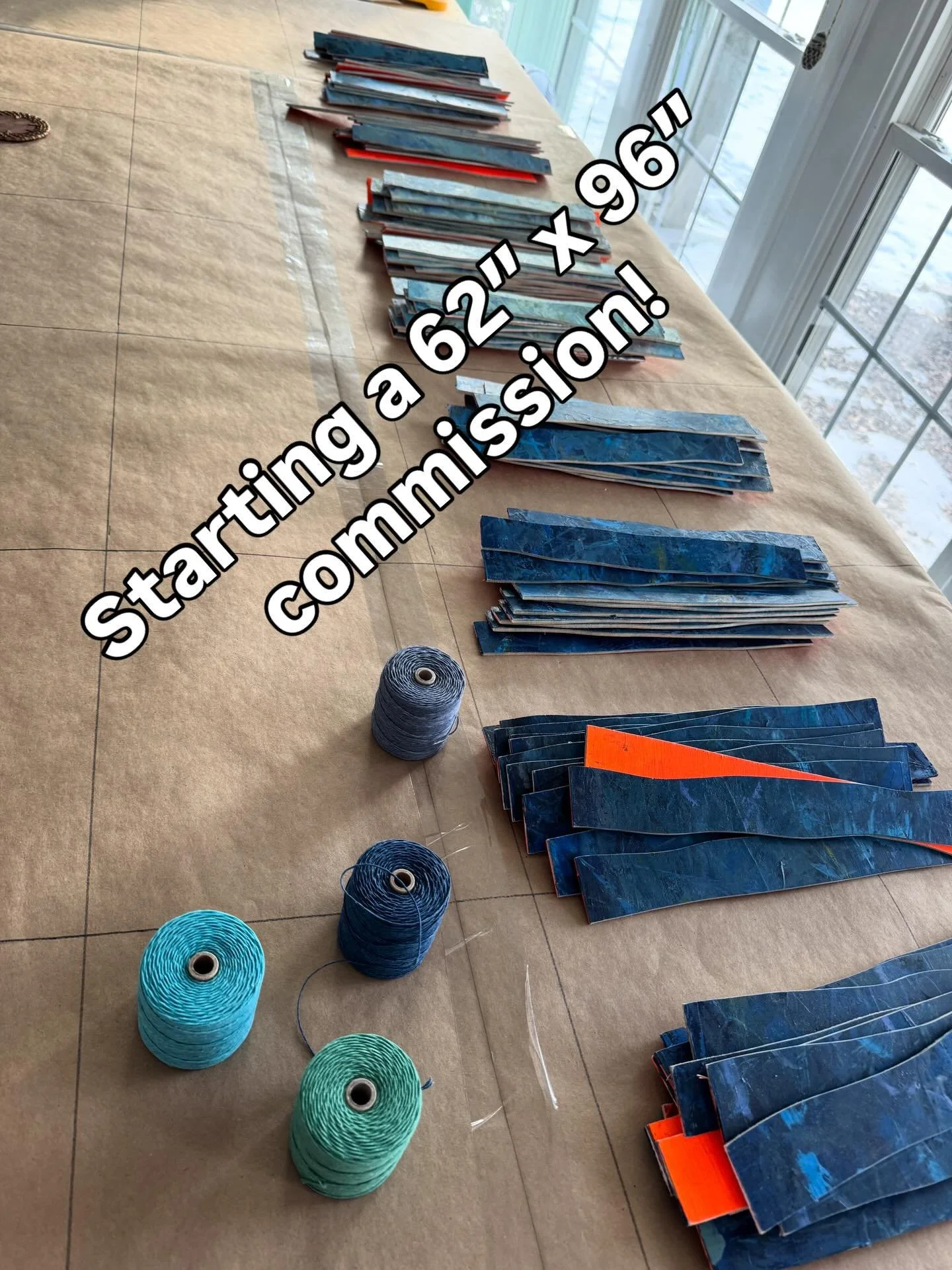 After a couple of months of painting (mostly waiting for the oil to dry), and cutting the wood, I&rsquo;m excited to finally start assembling this large piece!

#artcommission #artworkinstudio #artstudio