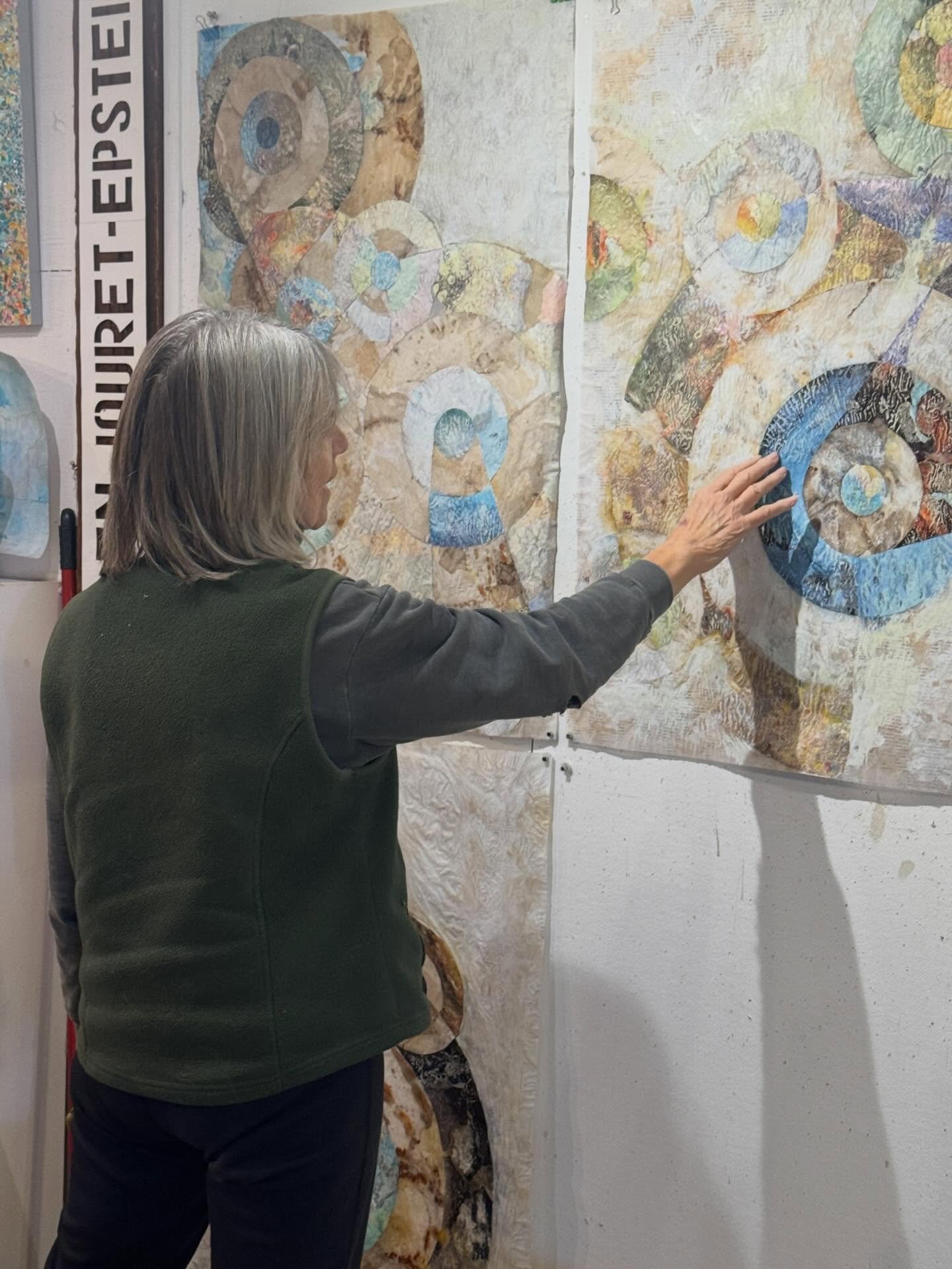 Lovely studio visit with @ejestudioart today! Conversations about process, materiality, and personal influences. Thanks for sharing time today!

#studiovisit #artstudio #artist