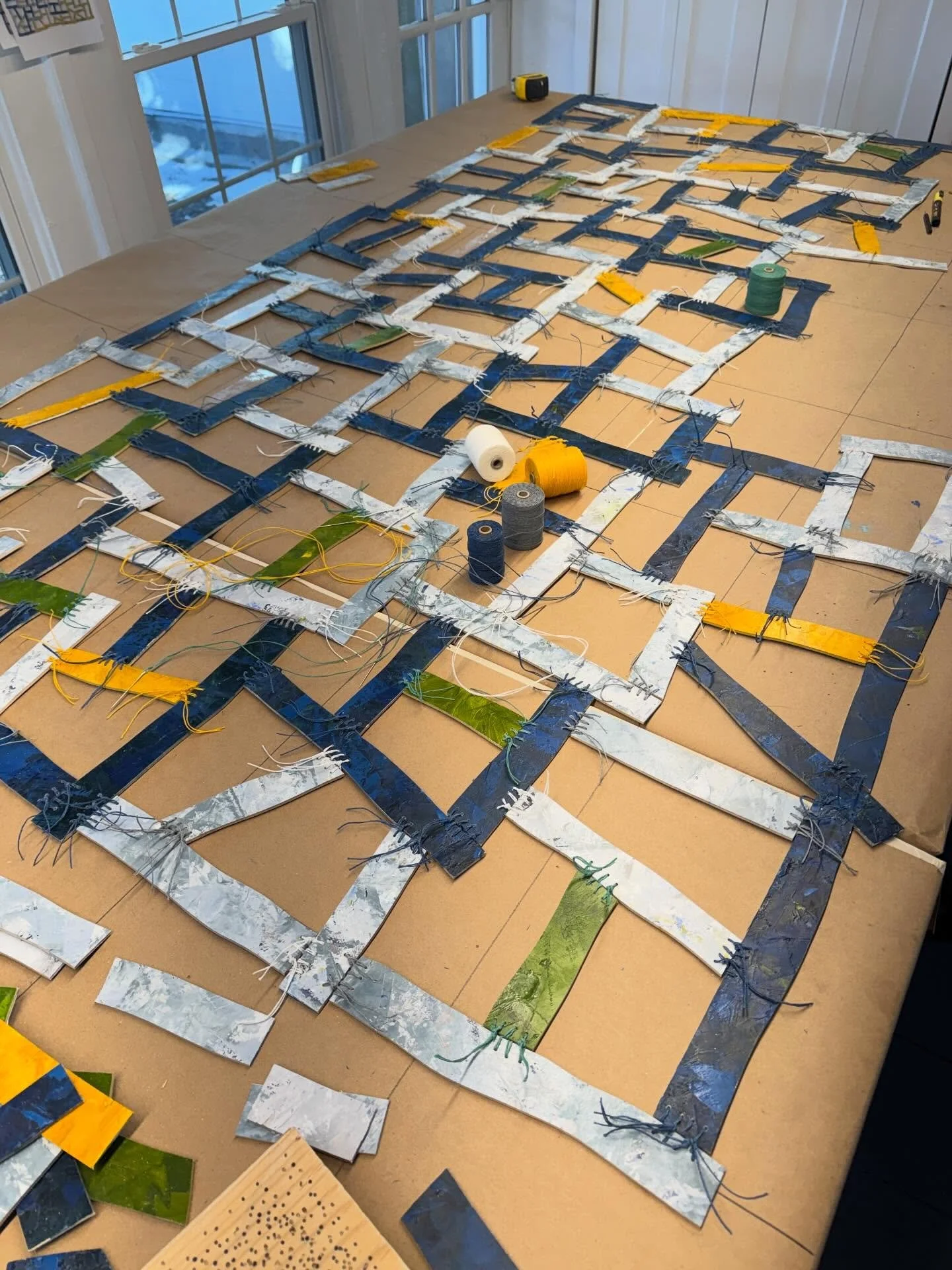 Another large 48&rdquo; x 84&rdquo; piece in the works. 

#wip #artstudio #stitching #artprocess #contemporaryart