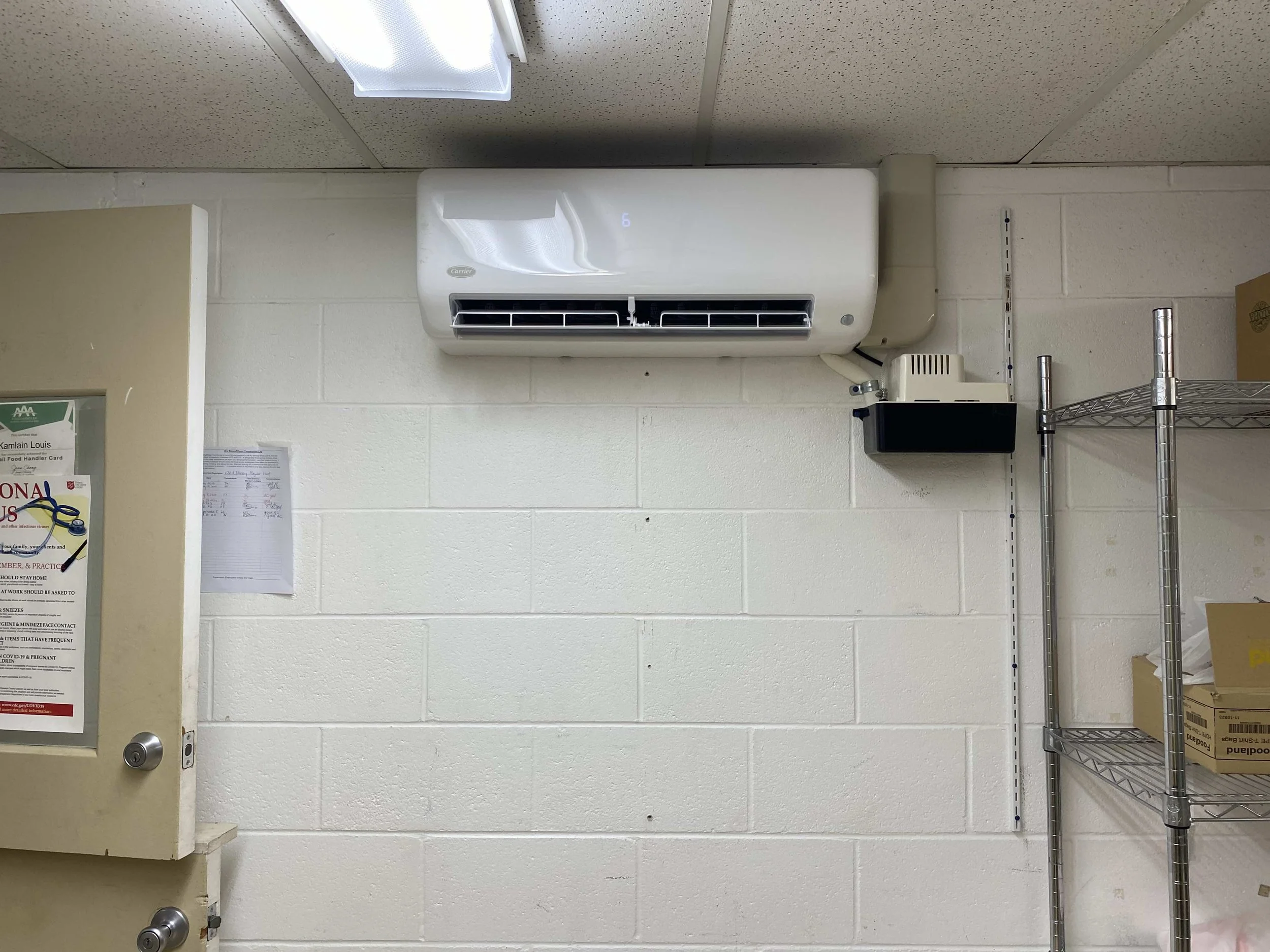 Close-up view of an indoor mini-split AC unit.