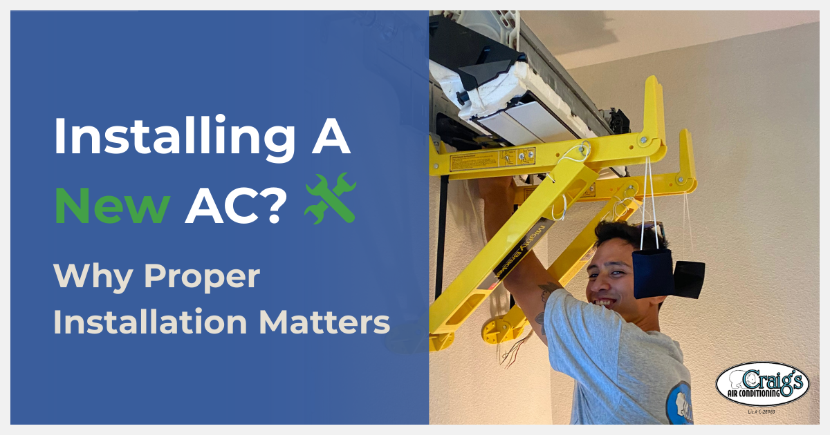 technician installing an air conditioner