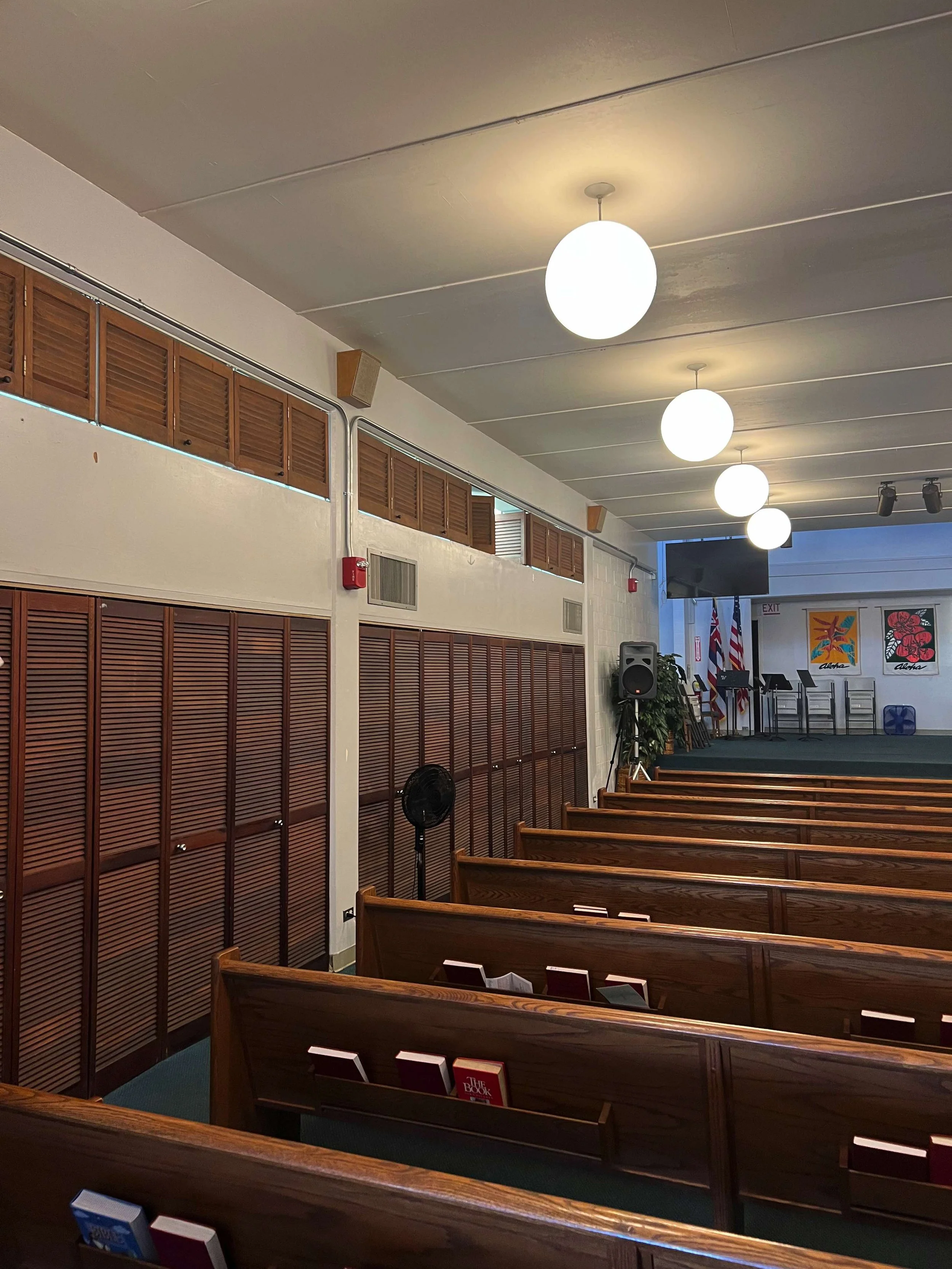 Before shot of AC installation site.