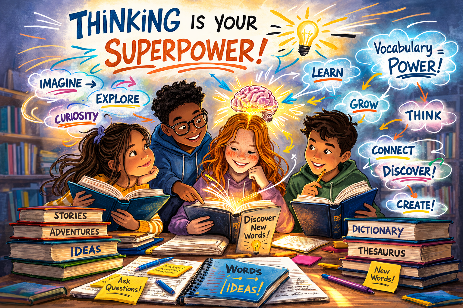 This is an image of children reading.