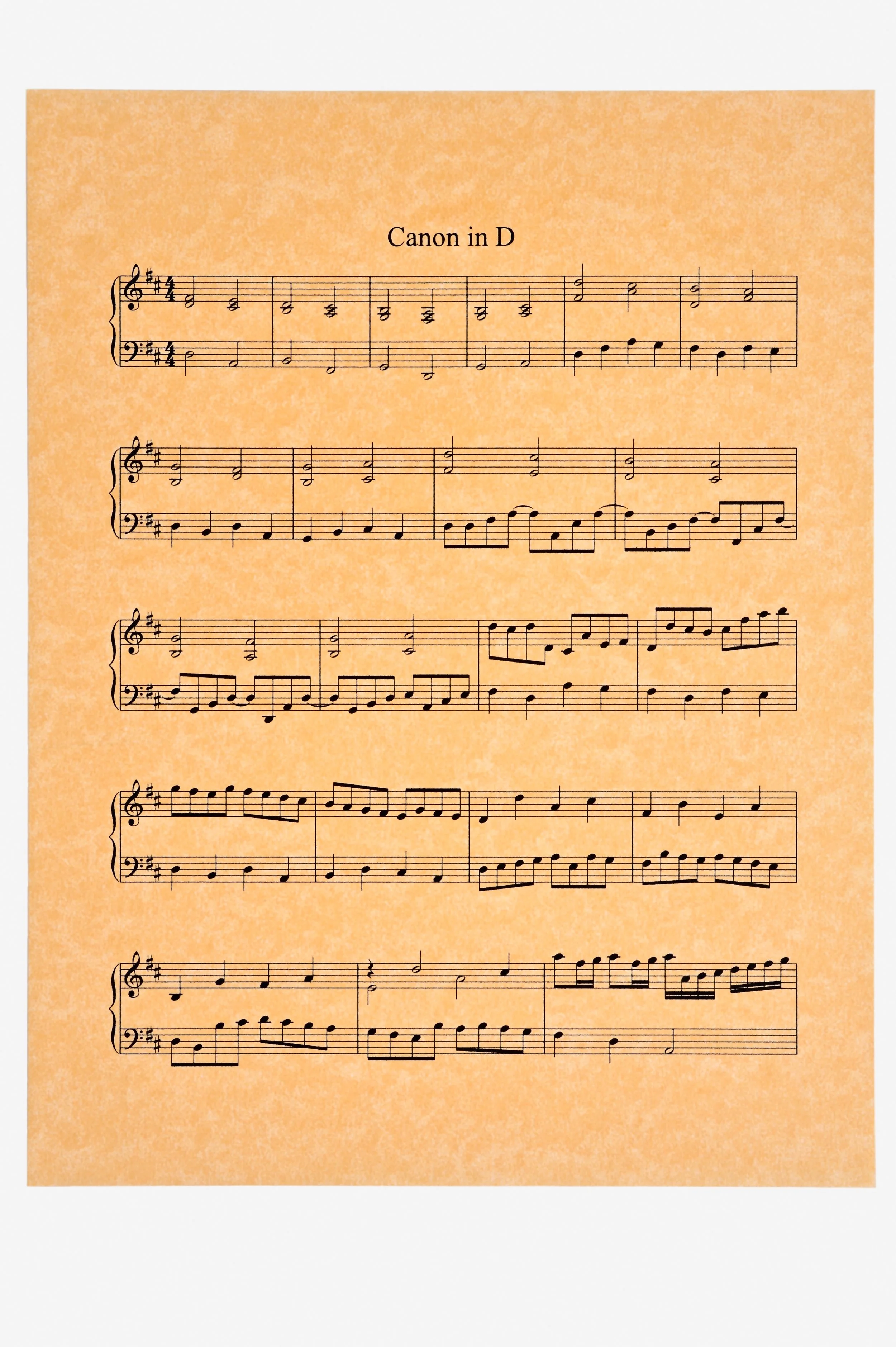 This is the musical notation of Canon in D