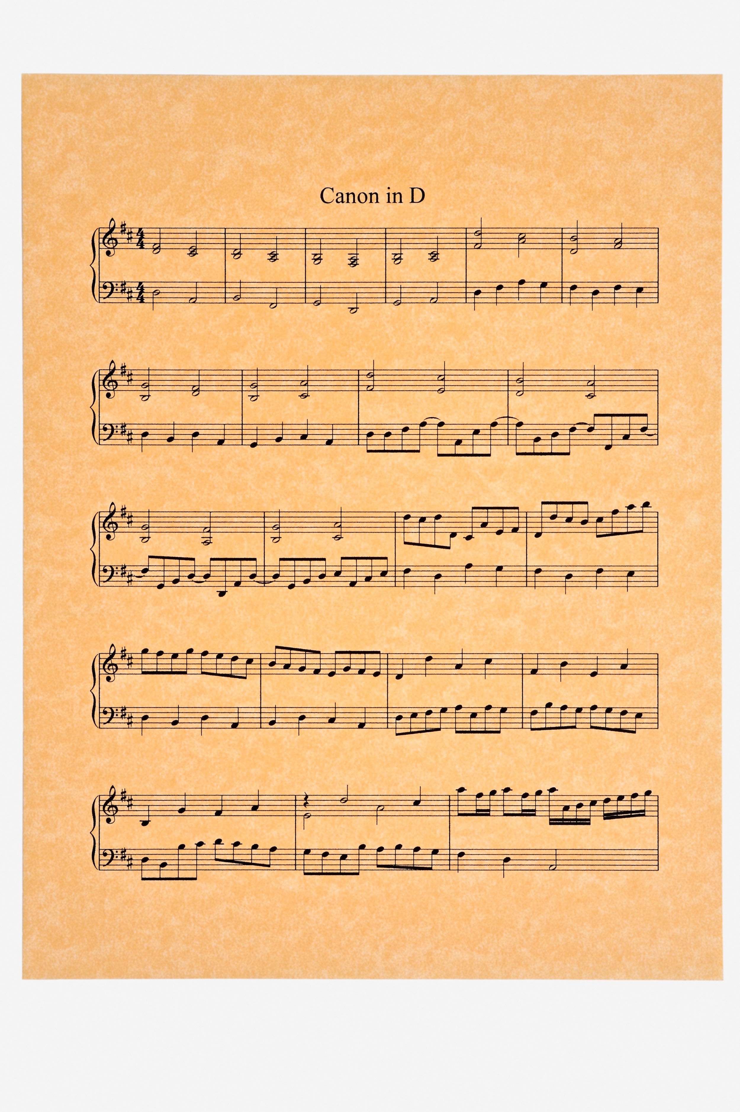 This is the musical notation of Canon in D.