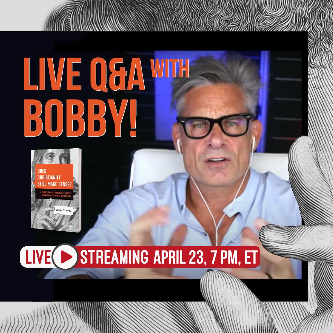 Hey everyone, be sure to join me tomorrow night, at 7 pm ET for a one-of-a-kind, Q&amp;A livestream where I&rsquo;ll be answering YOUR questions from the chat. Have objections to Christianity and the church? Wrestling with doubts? I get it! In fact, 