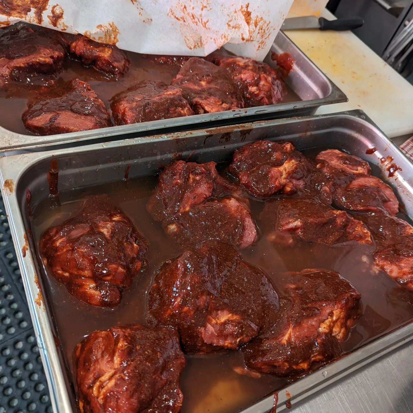 Here's a little word-up on what goes into our Cuban pulled pork which we use in our Cuban toastie and Eggs Bennie...first we use pork shoulder which is marinated for 48 hours in our special Cuban marinade sauce. 

We then slow-cook it in our oven for