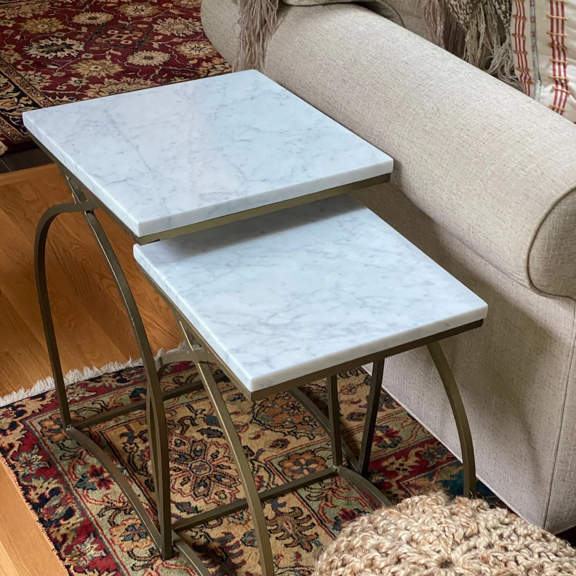 custom marble side tables