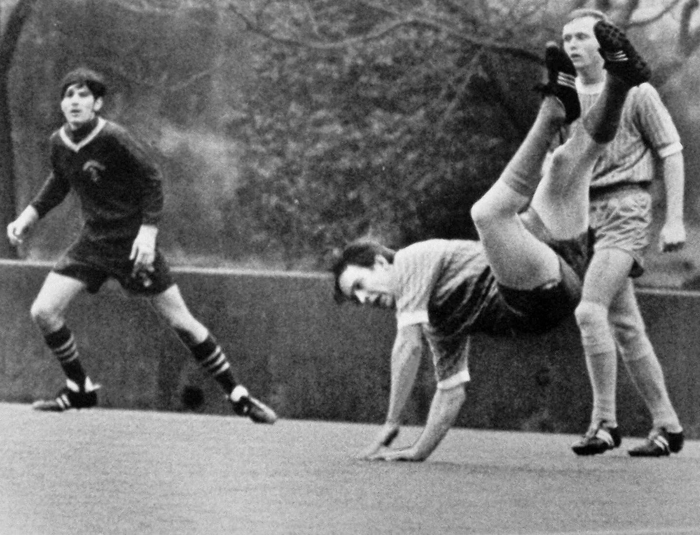 Although some high schools started earlier, organized prep play began 55 years ago as a winter sport in Seattle's Metro League. This is also the last year of soccer in Memorial Stadium as we know it. Here Shoreline and Shorecrest are seen in that 196