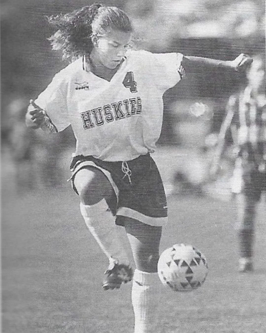 Thirty-four years ago, in 1991, Rhonda Klein scored Washington's very first varsity women's goal. Today at noon, the Big Ten champion Huskies meet Arkansas in a second round NCAA game at Charlottesville, Va. #TBT