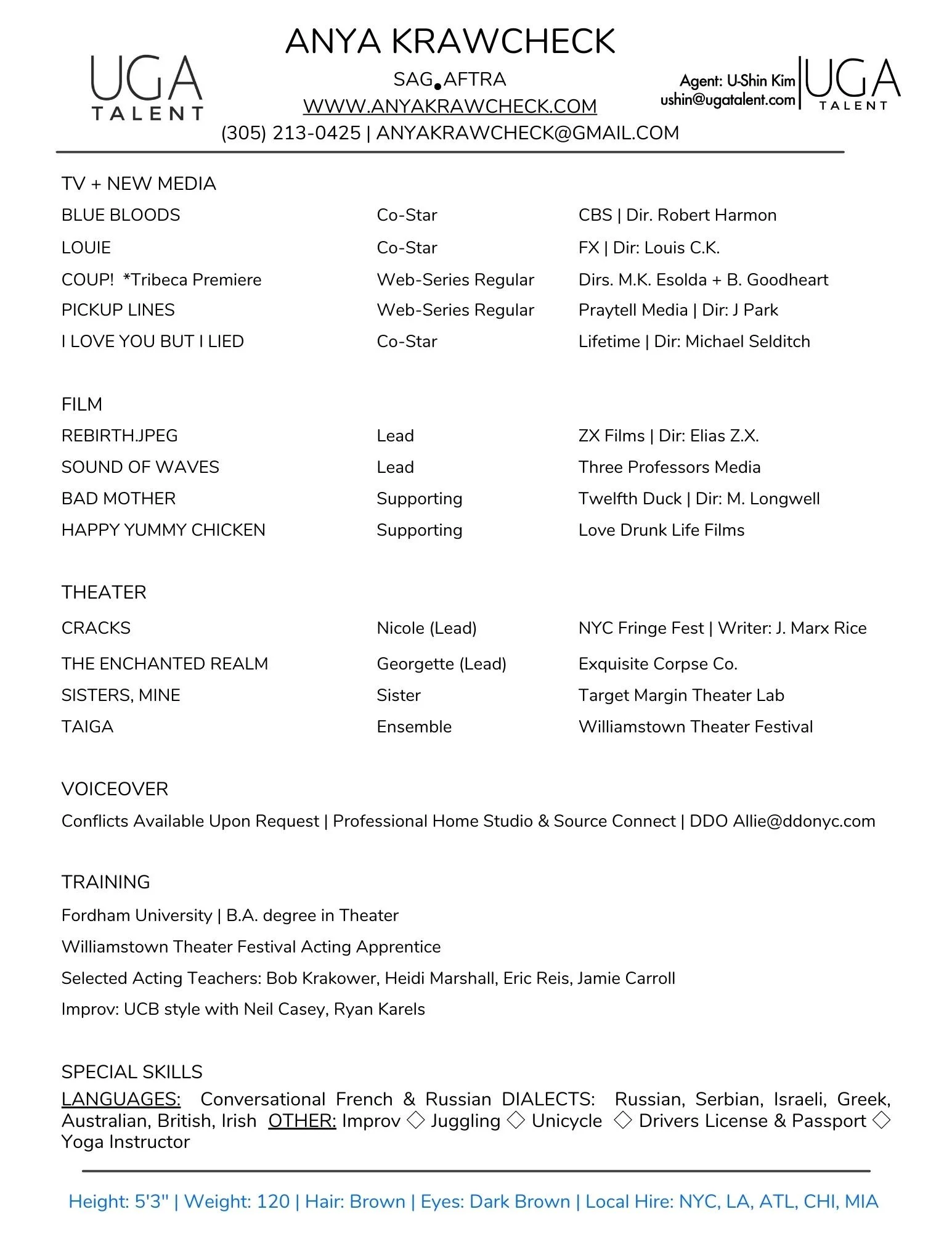 General 1 Anya Krawcheck A Krawcheck Resume 
