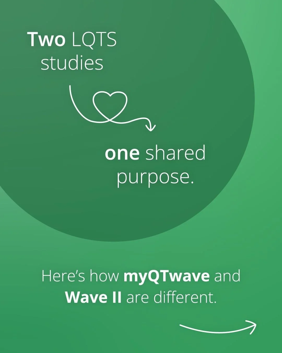 myQTwave and Wave II are two distinct Long QT Syndrome studies with one shared purpose: advancing patient-centered care.

myQTwave helps us learn from people living with LQTS by tracking symptoms from home, while Wave II evaluates an investigational 