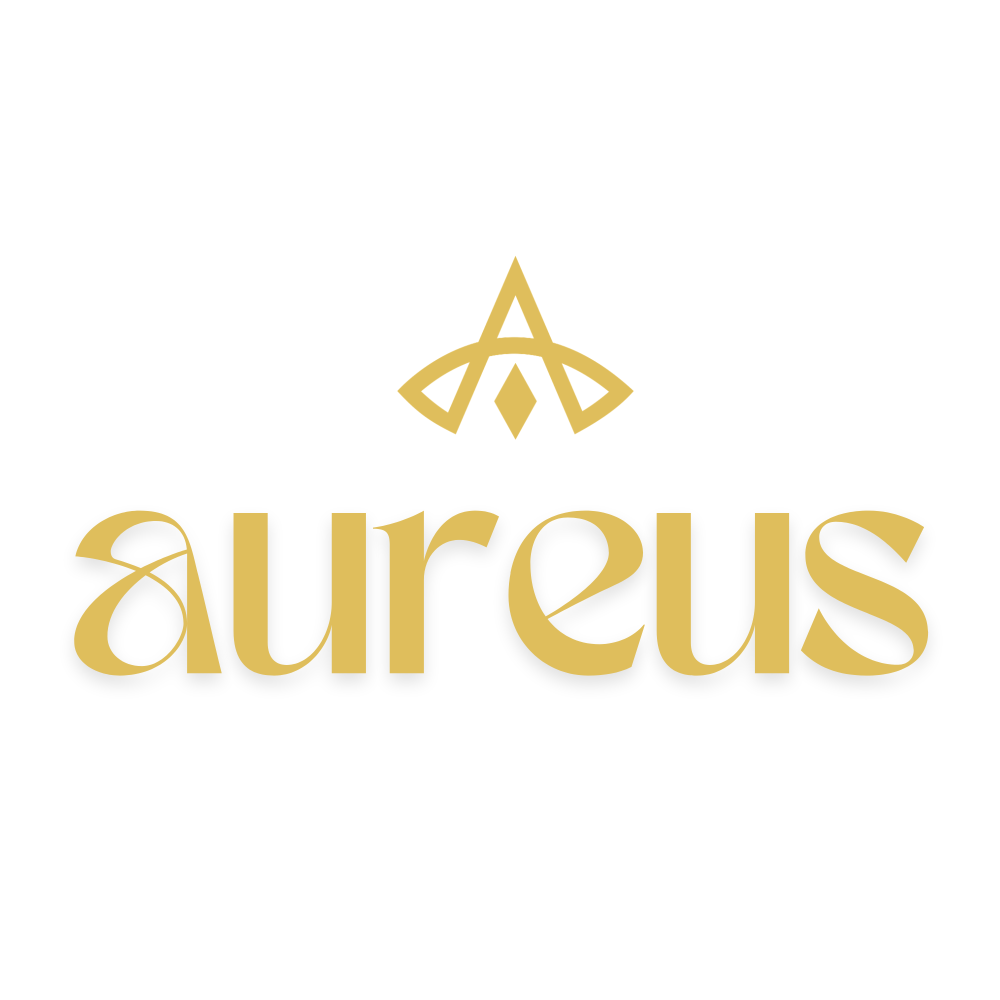 Black background with a gold logo and the word "Aureus" in gold serif font beneath it.