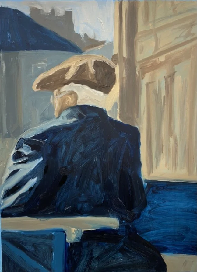 Pondering 
- Oil on Card (52x39cm) (sold)