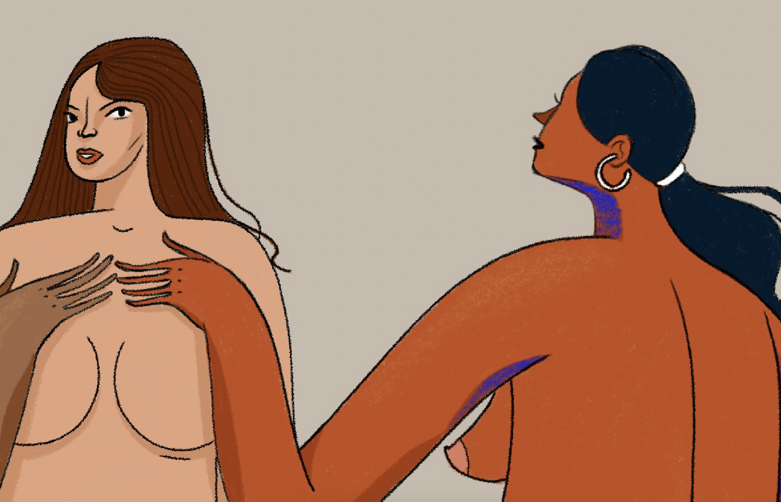 Illustration celebrating feminine strength and individuality through colour and form.