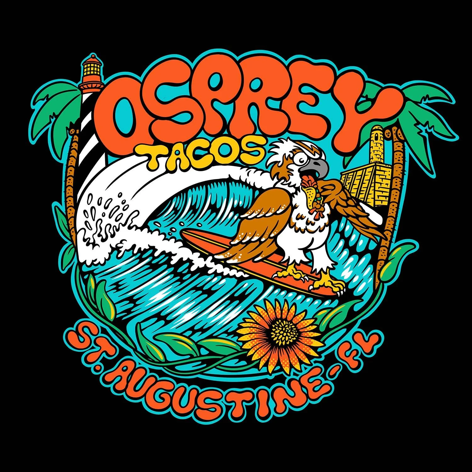 A surf graphic for Osprey Tacos! 