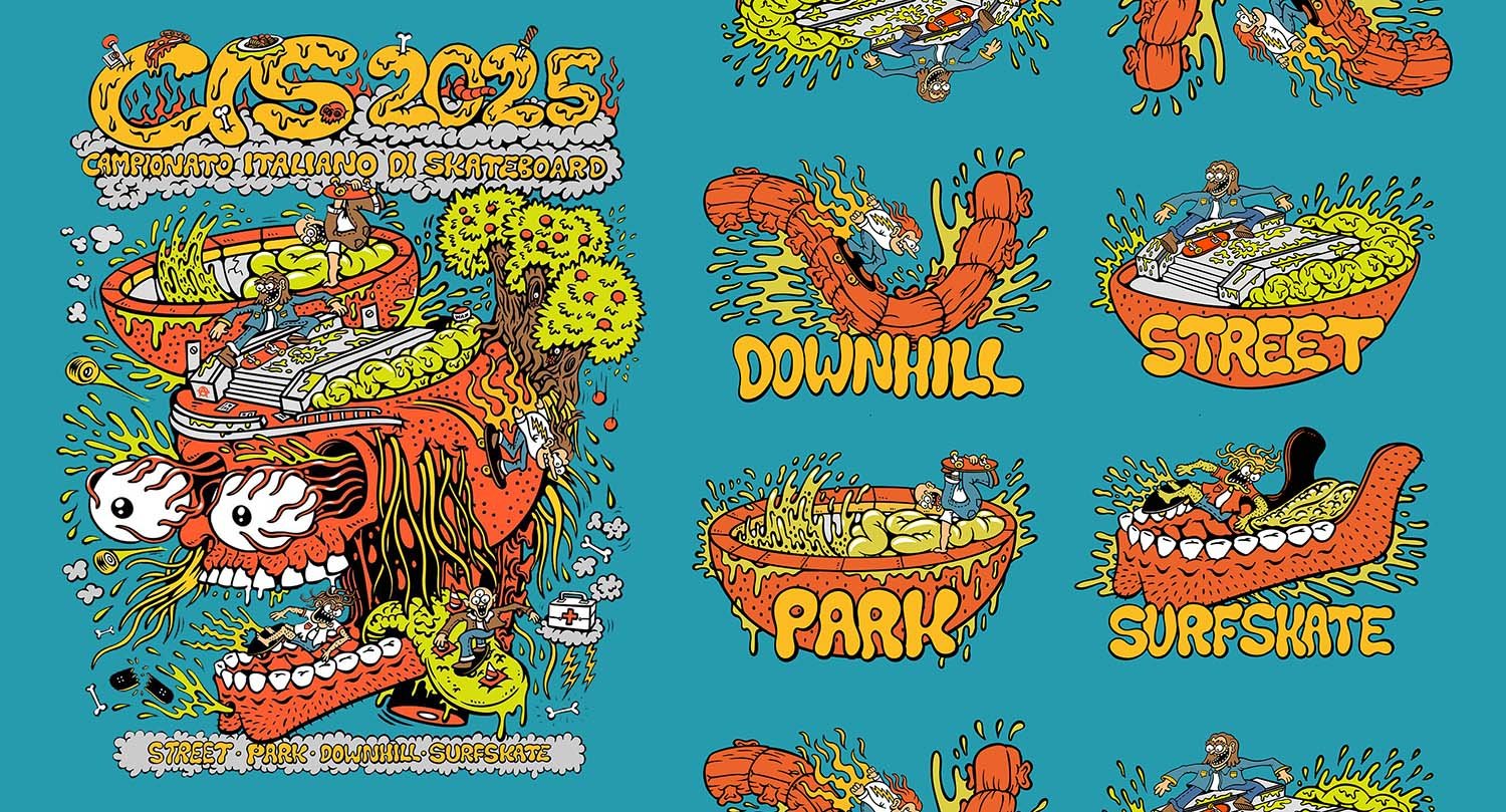 A graphic serie for the Italian Skateboarding Championship 2025