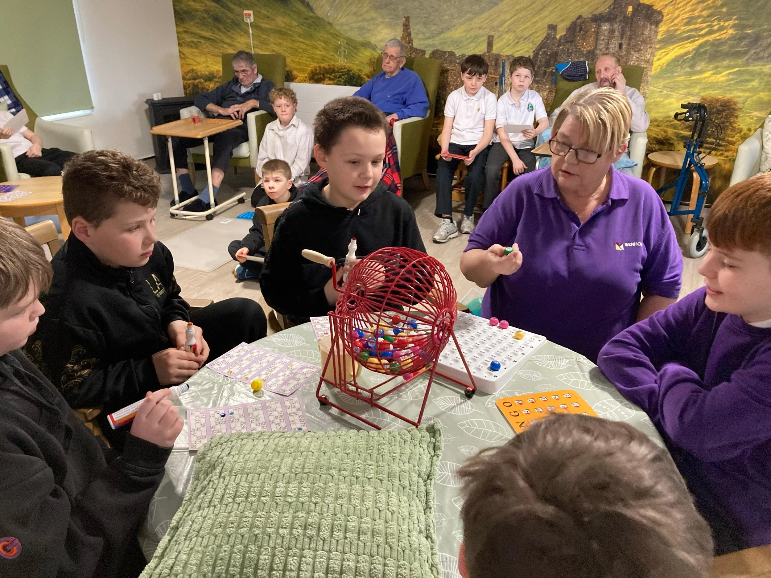 Forfar Pupils Help Residents Build a Memory Tree