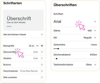 In Squarespace eigene Schriften hochladen