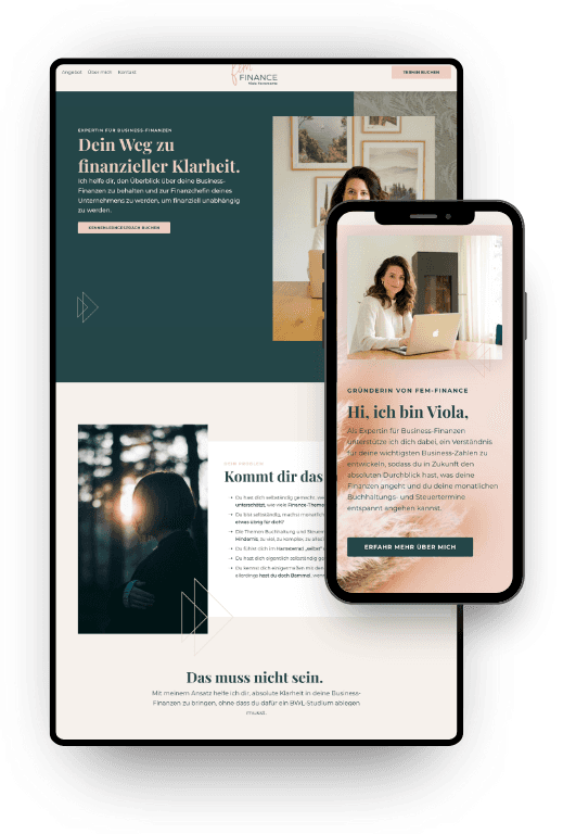 Violas Weboste als Beispiel für den Squarespace Onlinekurs