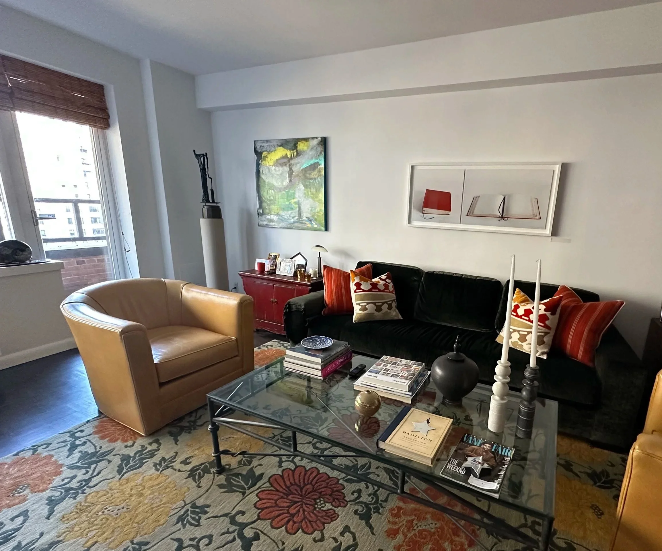 "UNCHARTERED TERRITORY", acrylic on Canvas 36" x36" installed in Upper East Side apartment Manhattan