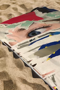 Metro Eye beach towel--available in other art