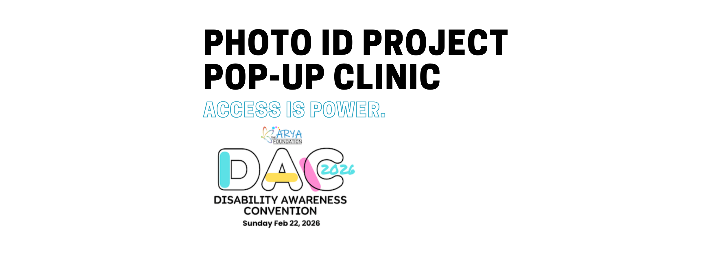 Pop-Up Photo ID Clinic: 2026 Disability Awareness Convention