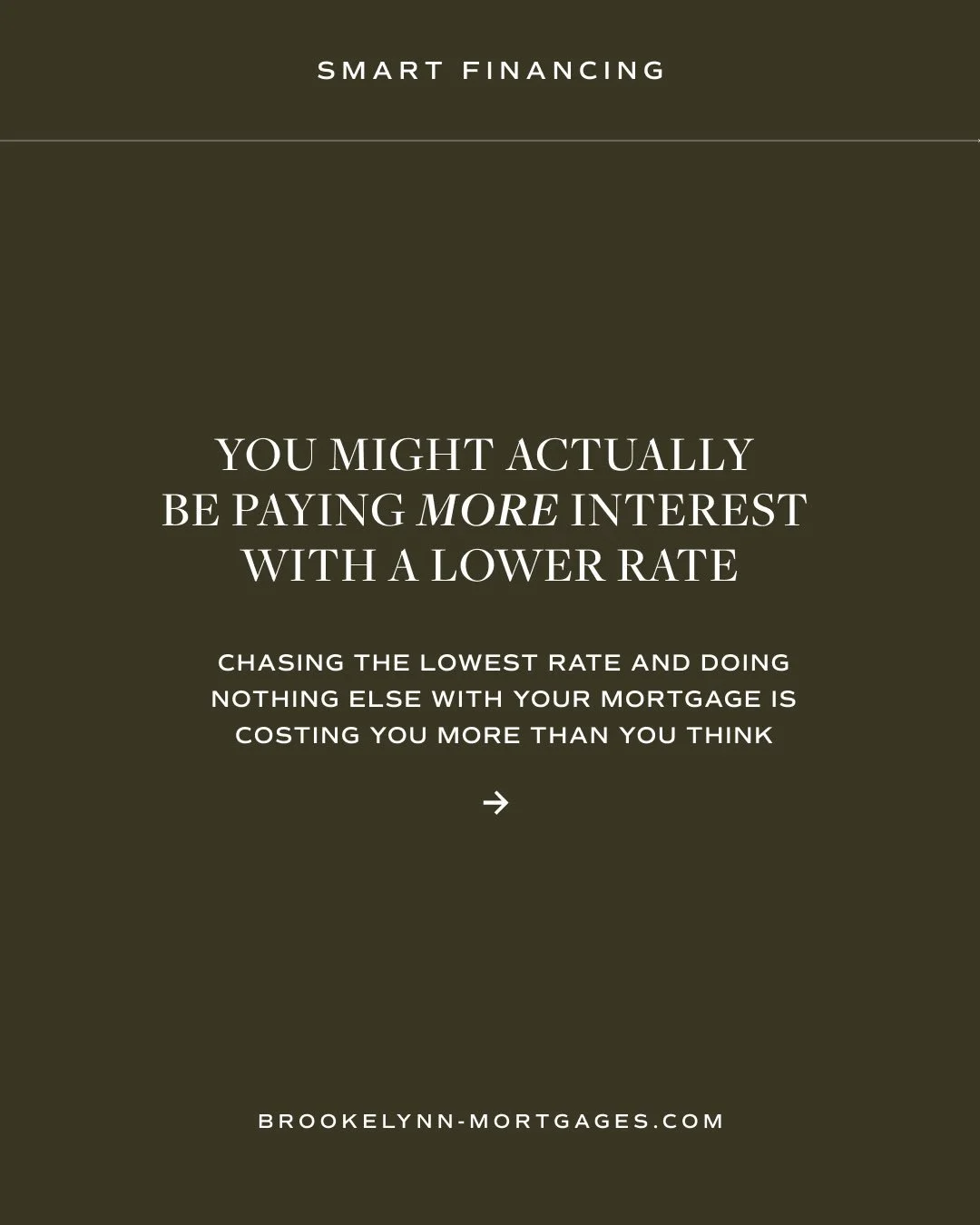 What&rsquo;s more important : Rate or Strategy? 🧐

Instead of focusing on securing the lowest possible rate at renewal or when your purchasing, you should be focusing on the best ways to pay off your mortgage early. That&rsquo;s where the real savin