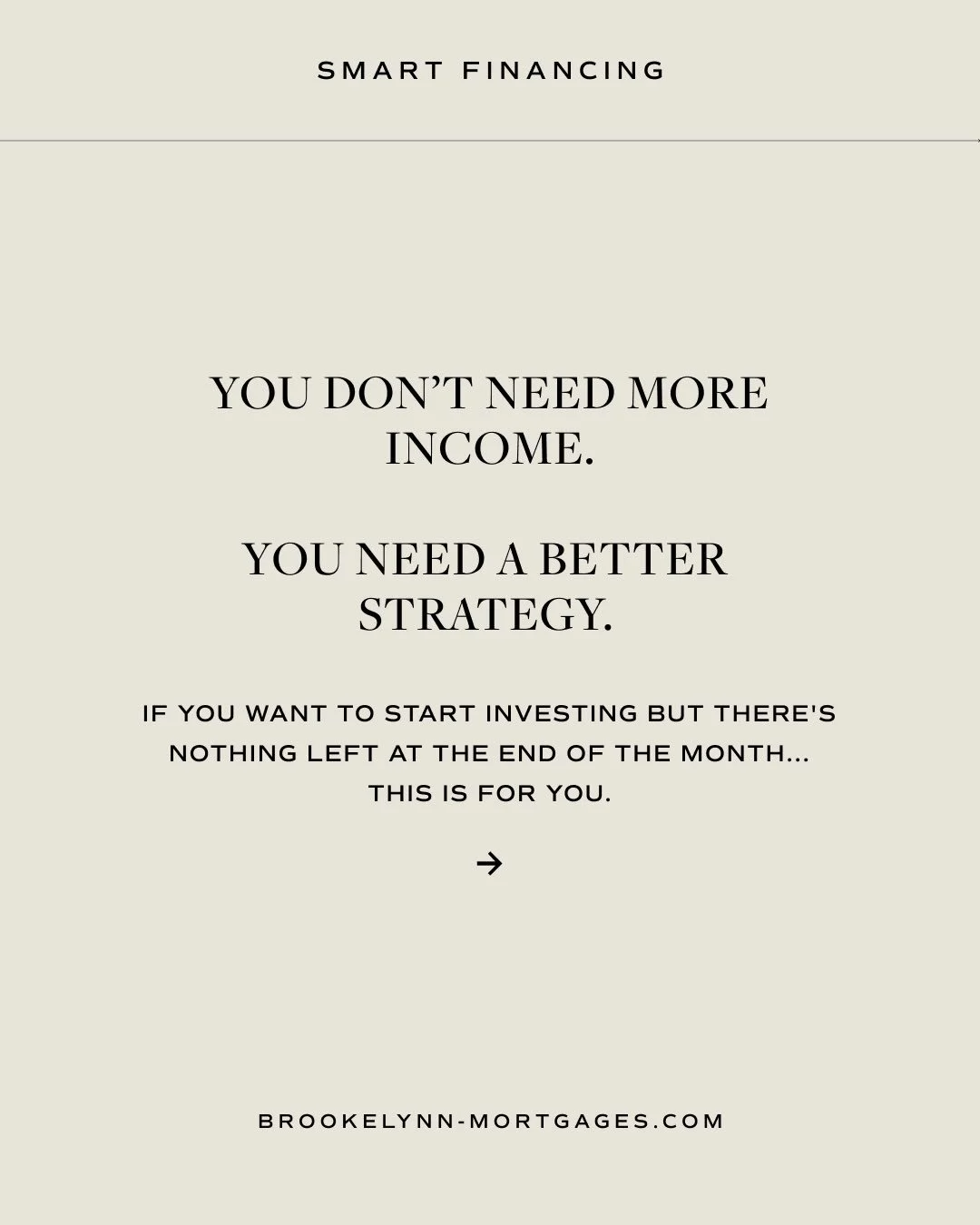 This mindset shift 👇

You don&rsquo;t have an income problem&hellip;
They have a problem with how you&rsquo;re structuring your money 

I&rsquo;ve met people making $80K who are building wealth every year.
I&rsquo;ve also met people making $400K who