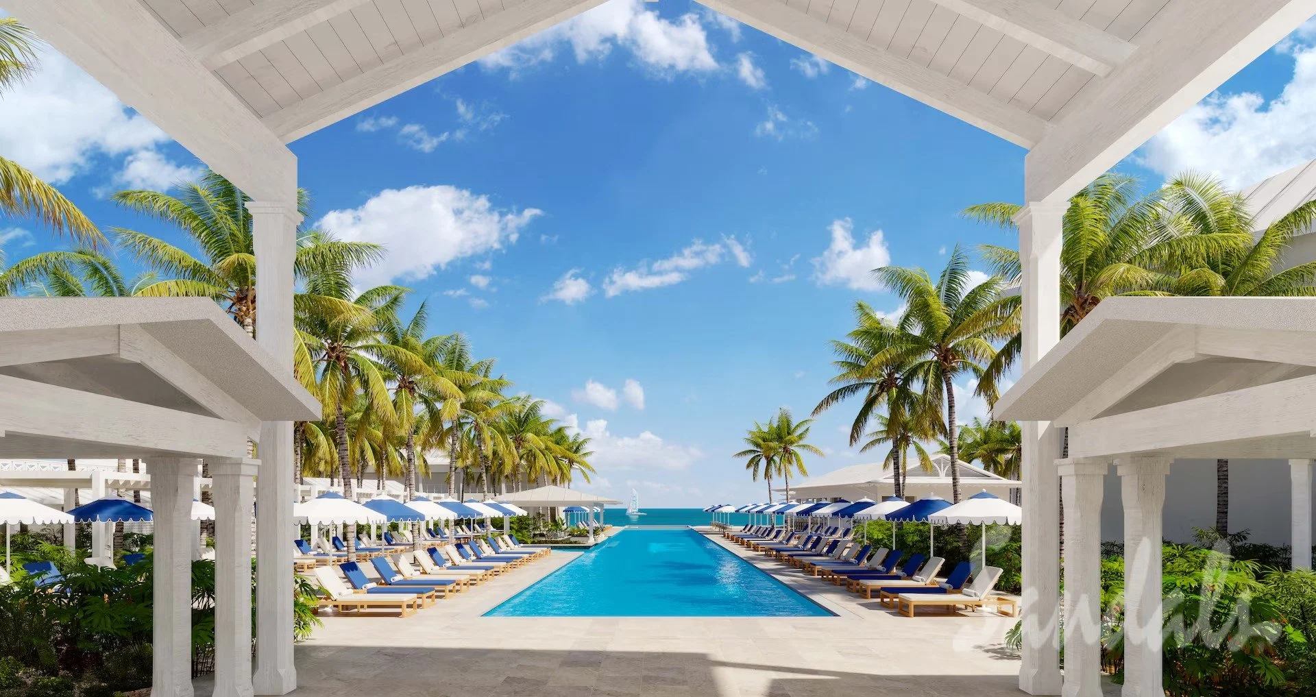 New main pool at Sandals Caribbean Cay, Montego Bay, Jamaica