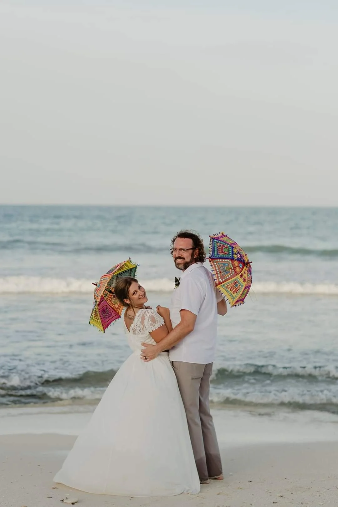 Destination wedding couple on beach, wedding portrait on beach, Valentin Imperial destination wedding, Riviera Maya, Mexico