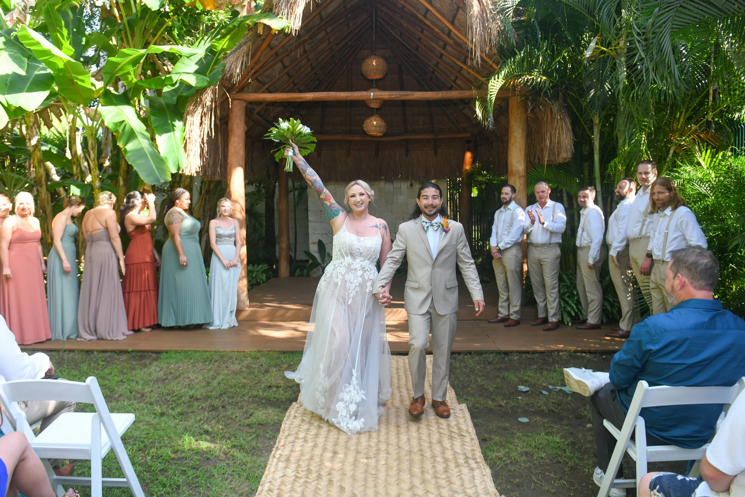 Destination wedding couple, Secrets Tulum, Riviera Maya, Mexico wedding