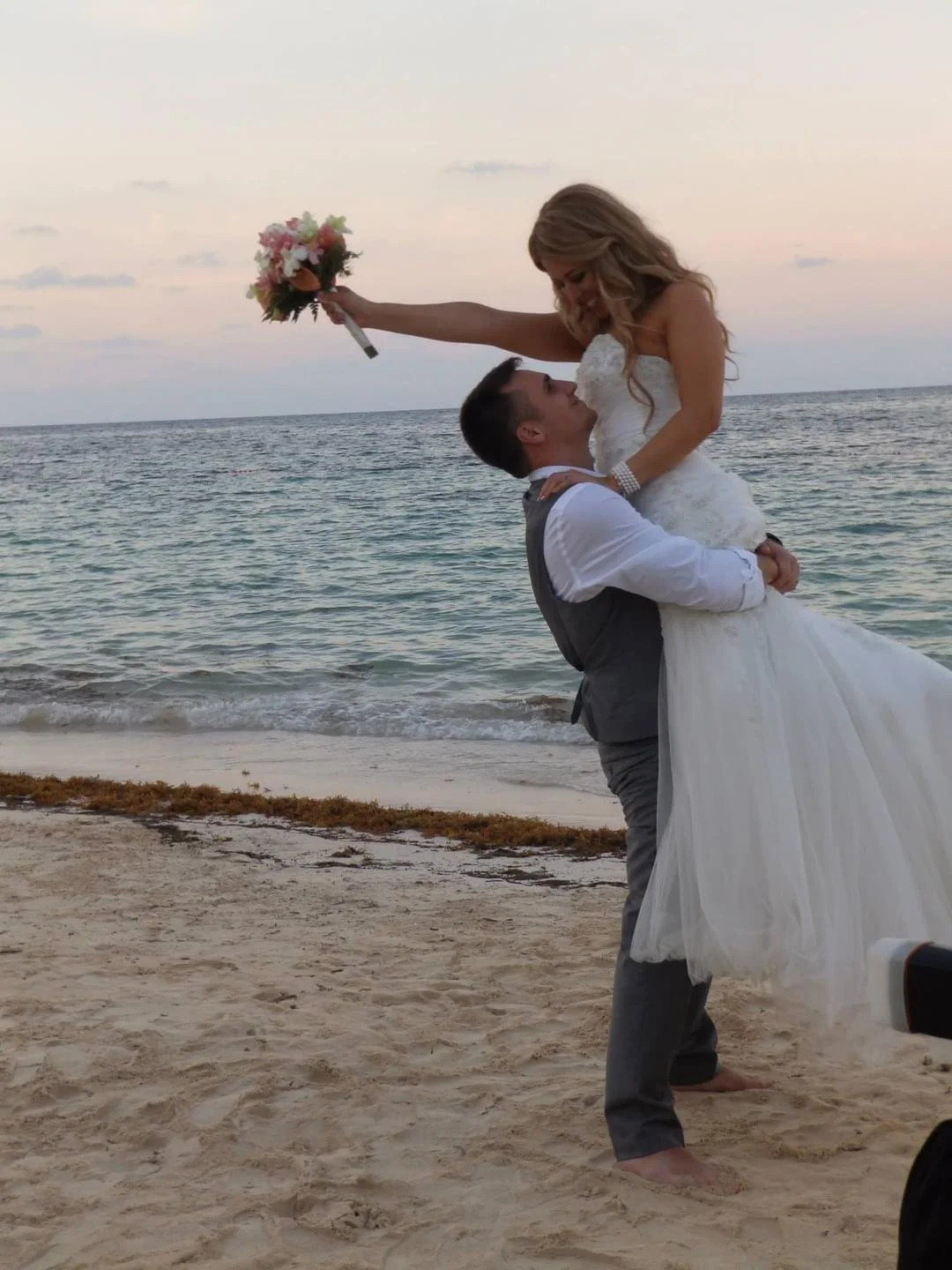 Destination wedding Jamaica, Iberostar Rose Hall Jamaica, destination wedding couple on beach