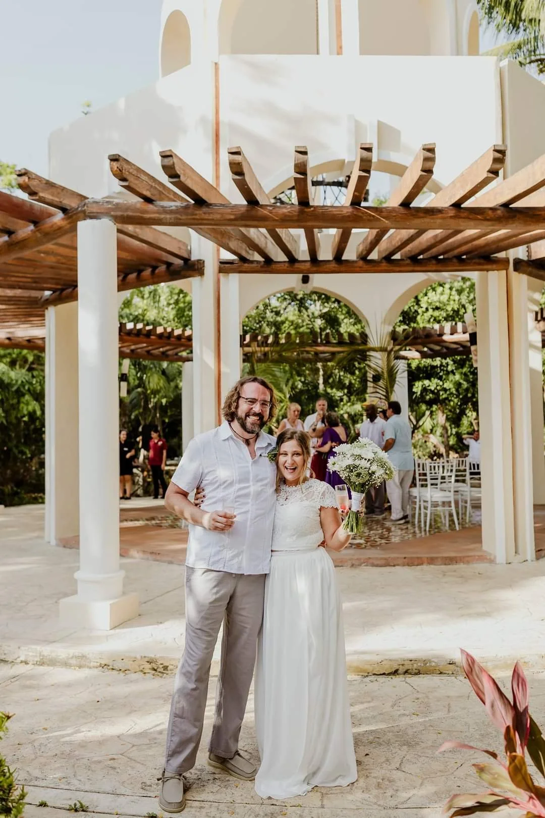Destination wedding couple, Valentin Imperial destination wedding, gazebo wedding, Riviera Maya, Mexico
