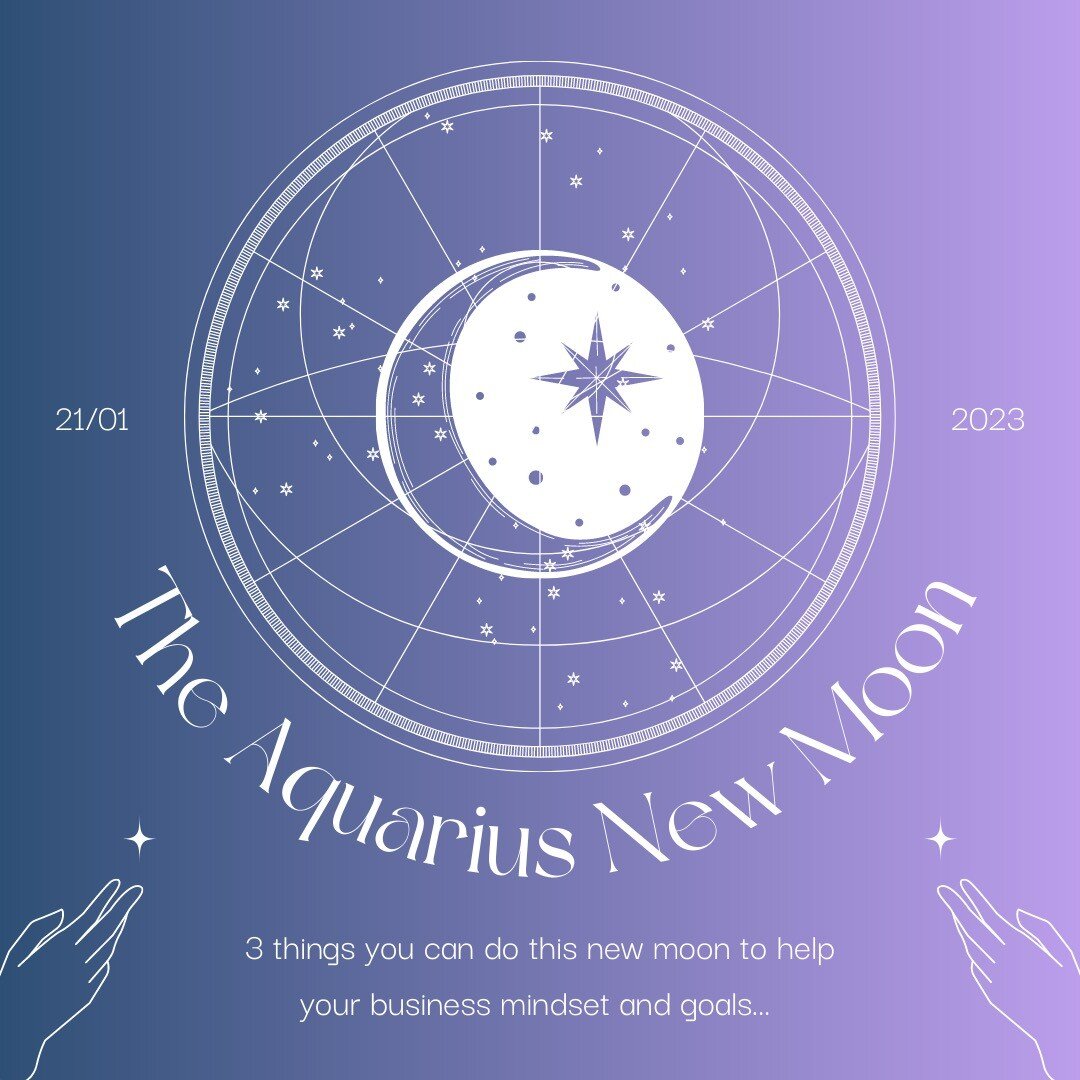 Let this weekend's New Moon help you reach your business goals!💪

This new moon, spontaneity and curiosity are queen...💜

Tomorrow on the 21st January it's the Aquarius new moon! (where are my fellow Aquarians at?)🌊

At The Luna Social, we love th